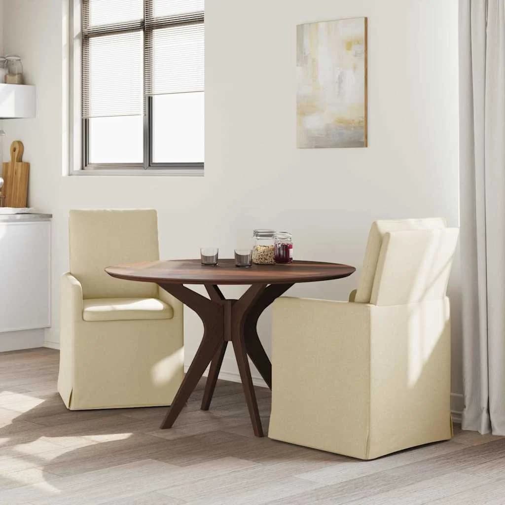 Jedilni stoli 2 kos blago krema 57 x 67 x 98 cm - slika 3