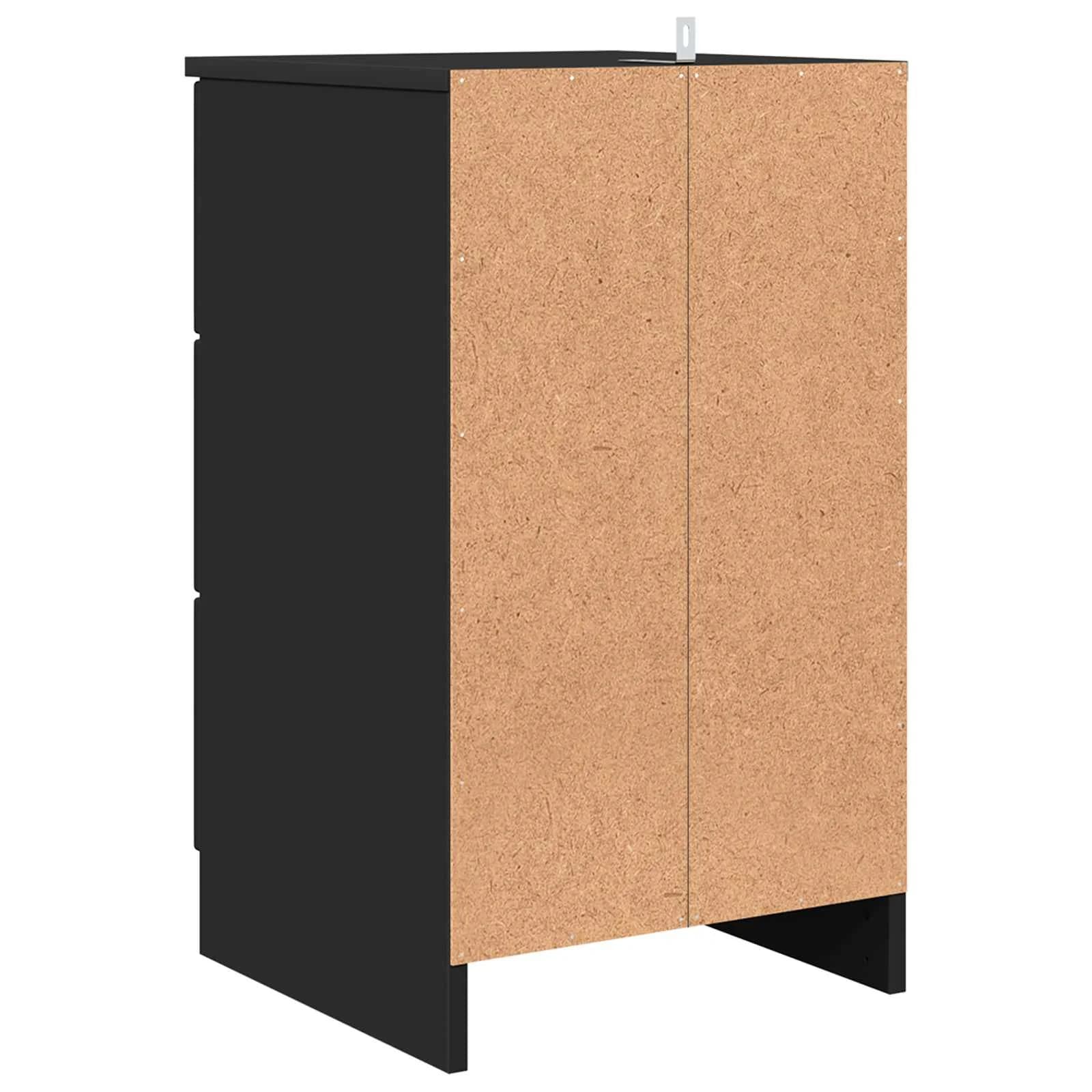 Nočna omarica Črna 38 x 38 x 66 cm Inženirski les - slika 11