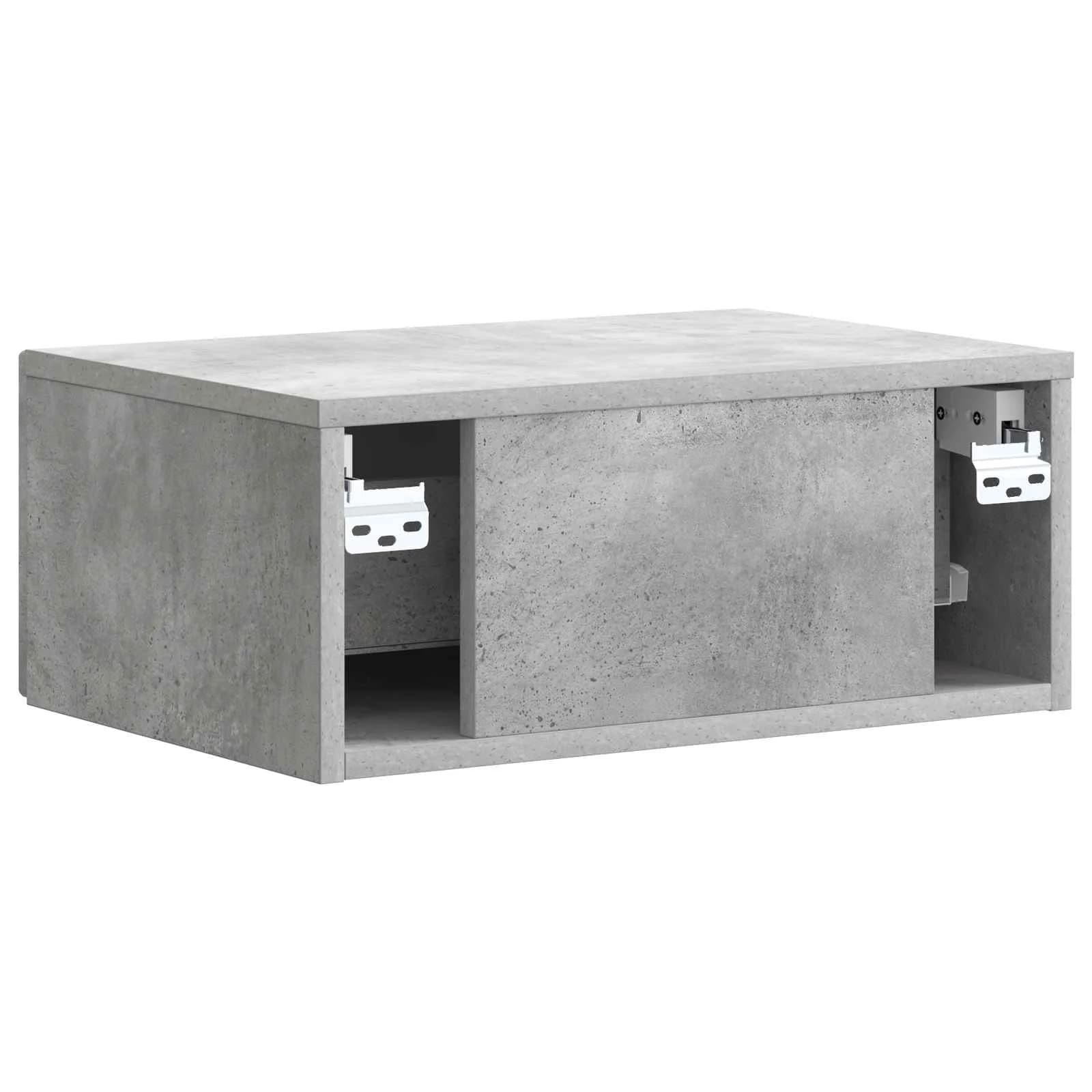 Nočna omarica Betonsko siva 49 x 34,5 x 20 cm Inženirski les - slika 7