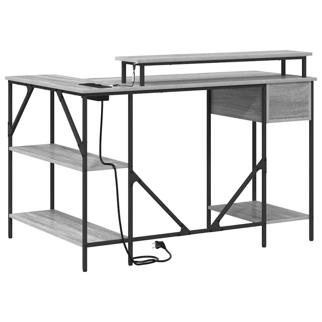 Miza Siva Sonoma Inženirski les 120 x 79 x 86,5 cm - slika 10