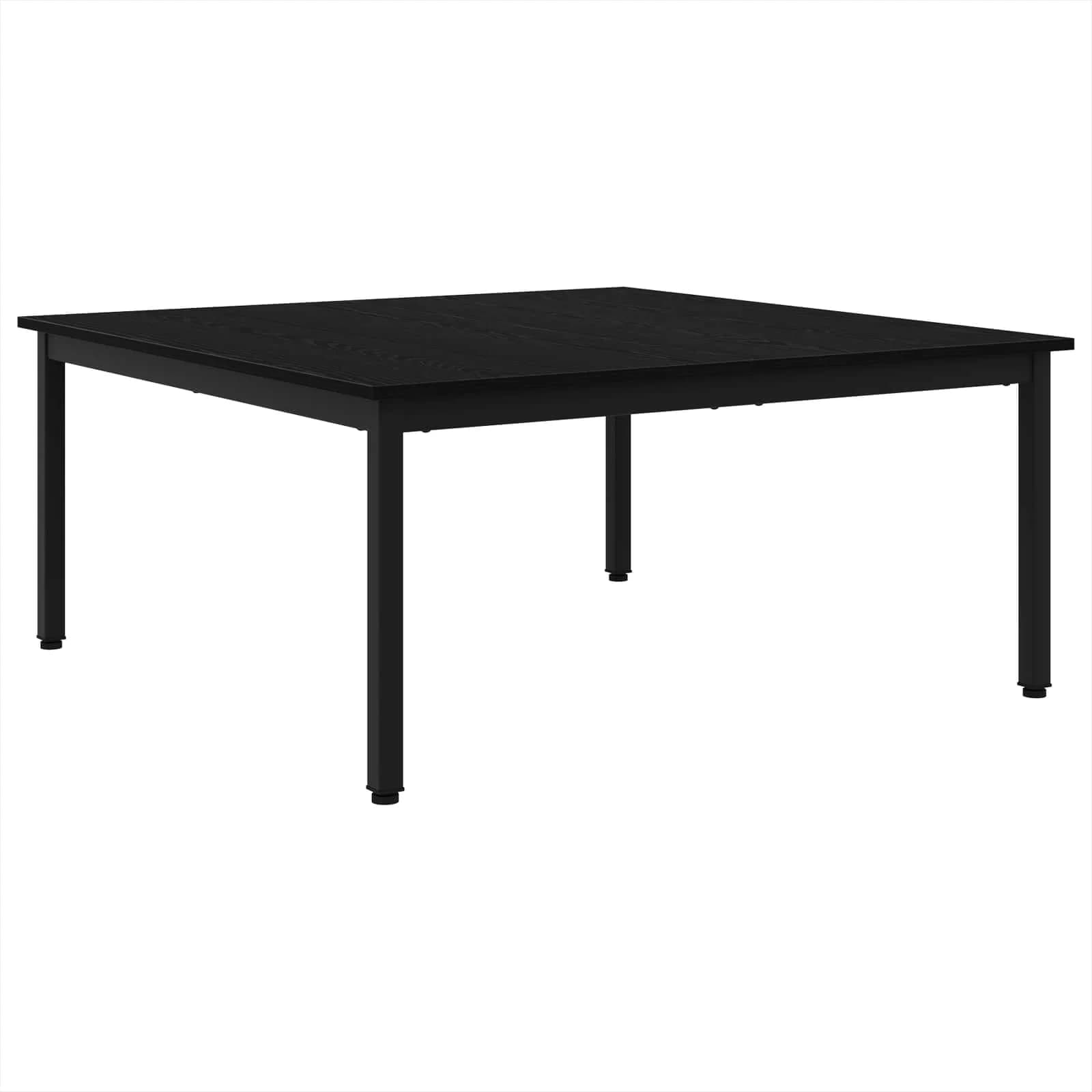 Klubska miza Črna Orehovina 100 x 100 x 45 cm Inženirski les - slika 2
