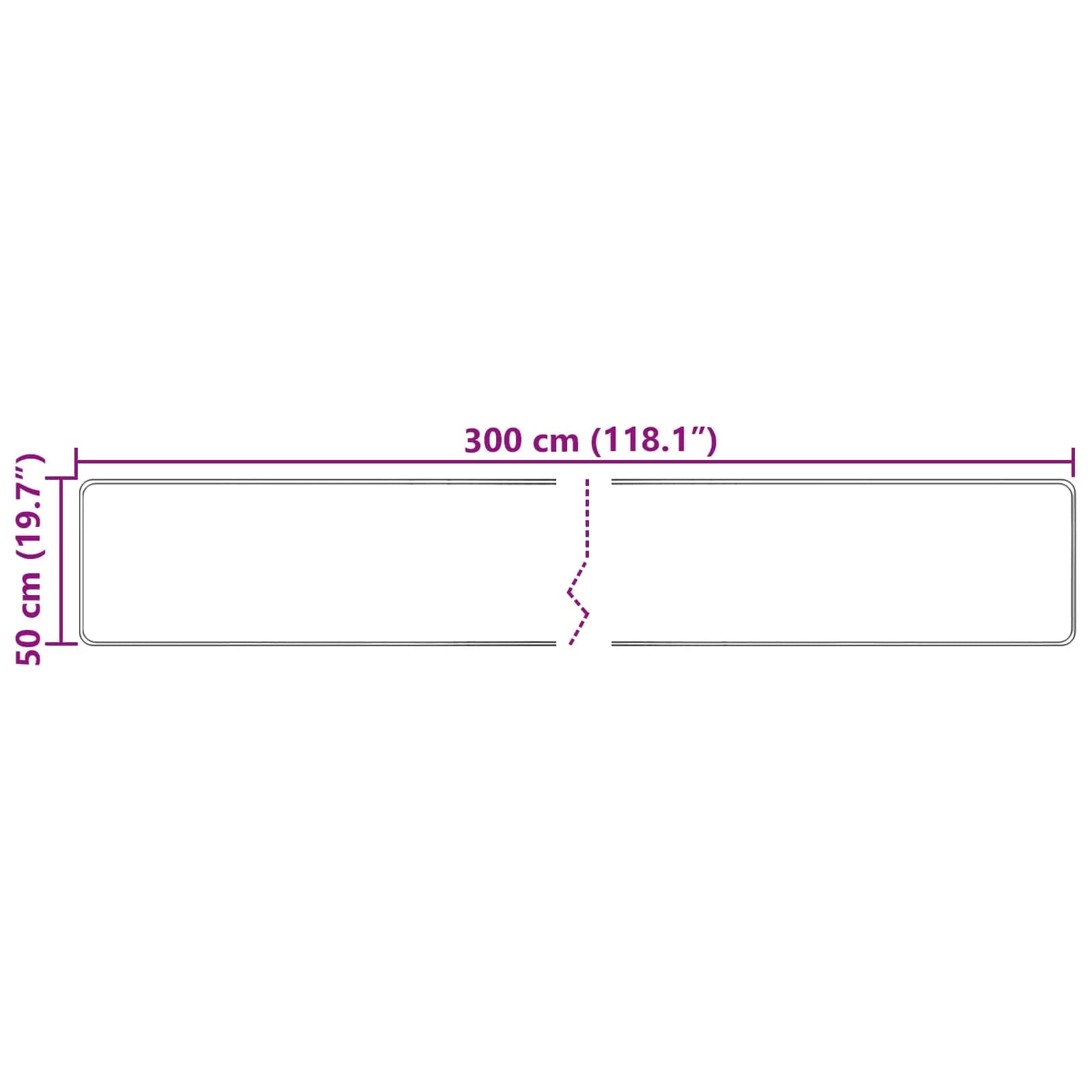 Preproga runner MARSA krema 50 x 300 cm Poliester in PVC - slika 7