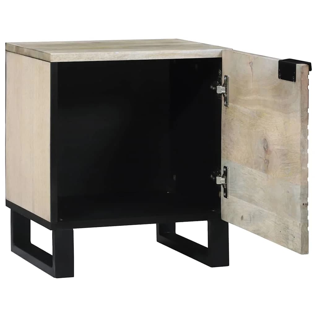 Nočna omarica 2 kos Bela 40 x 33 x 46 cm Inženirski les - slika 3