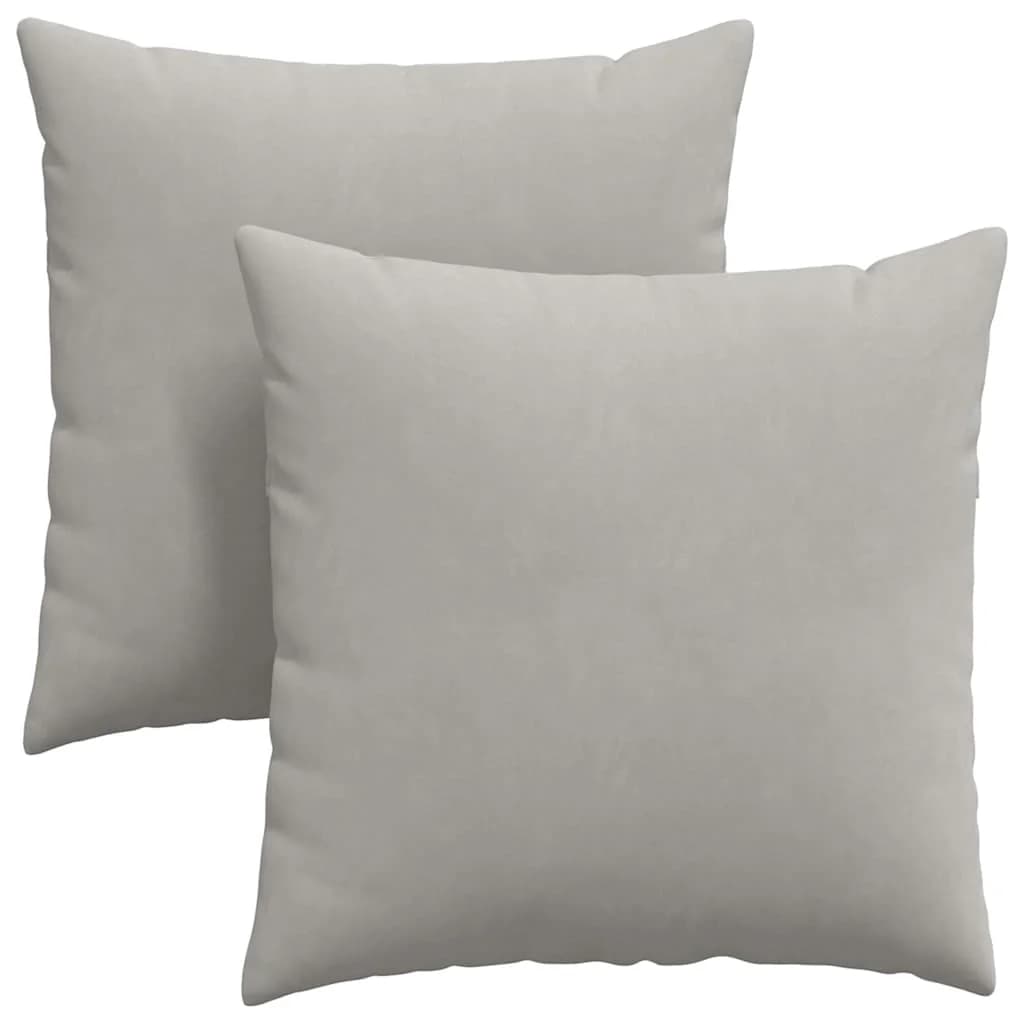 Blazine za kavč 2 pcs Svetlo siva 80 x 80 cm blago - slika 2