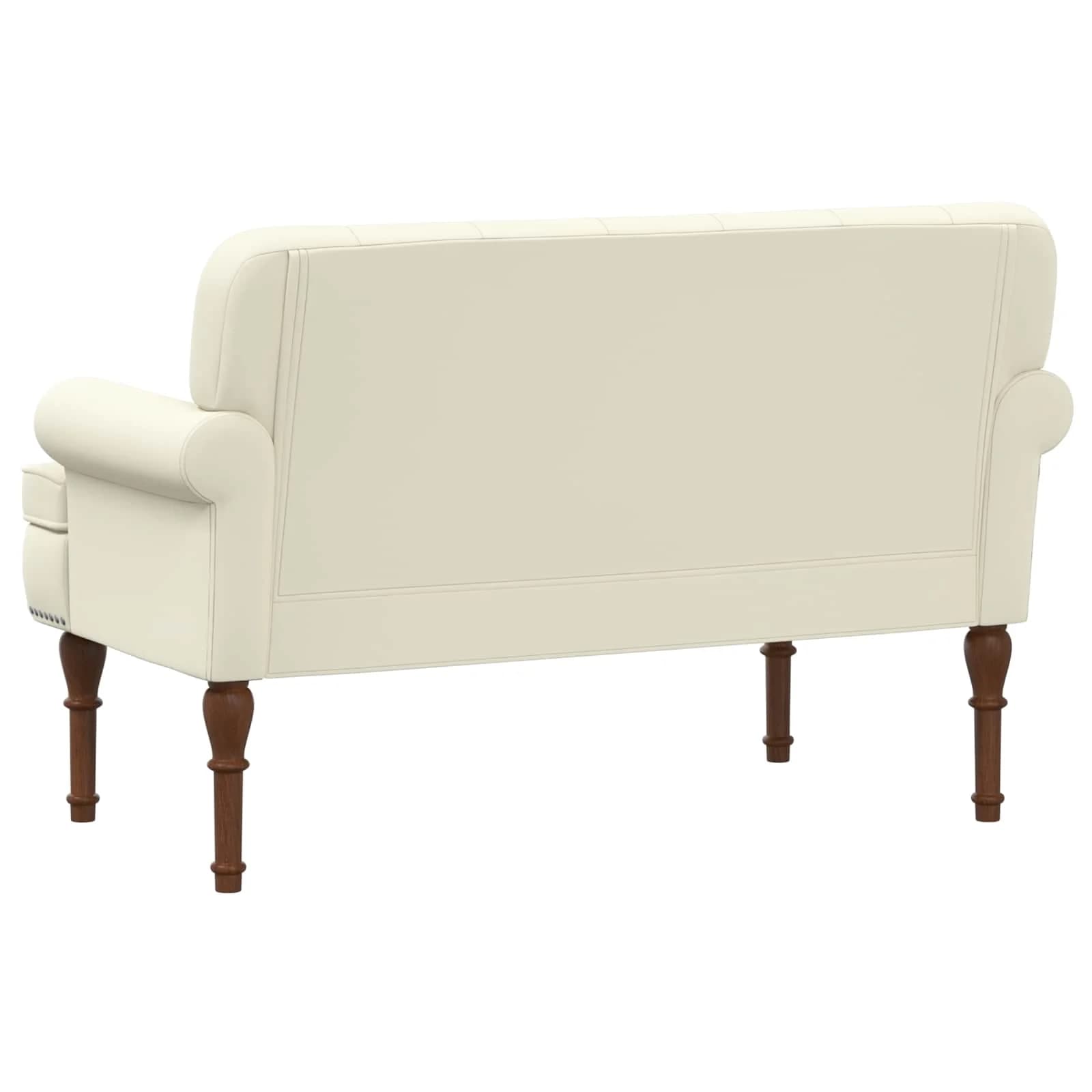 Dvojnica s gumbi Krem 120 x 65 x 77 cm Umetno usnje - slika 5