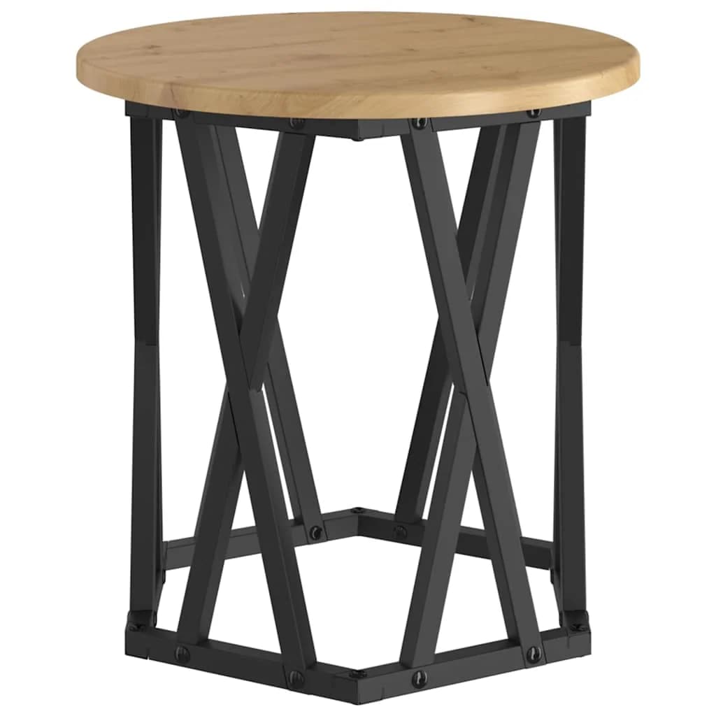 Stranska miza 2 kos Umetni hrast 50 x 50 x 40 cm - slika 7
