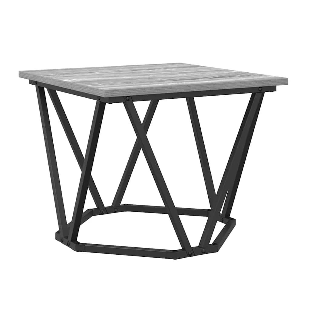 Klubska miza 3 kos Siva Sonoma 50 x 50 x 40 cm - slika 5