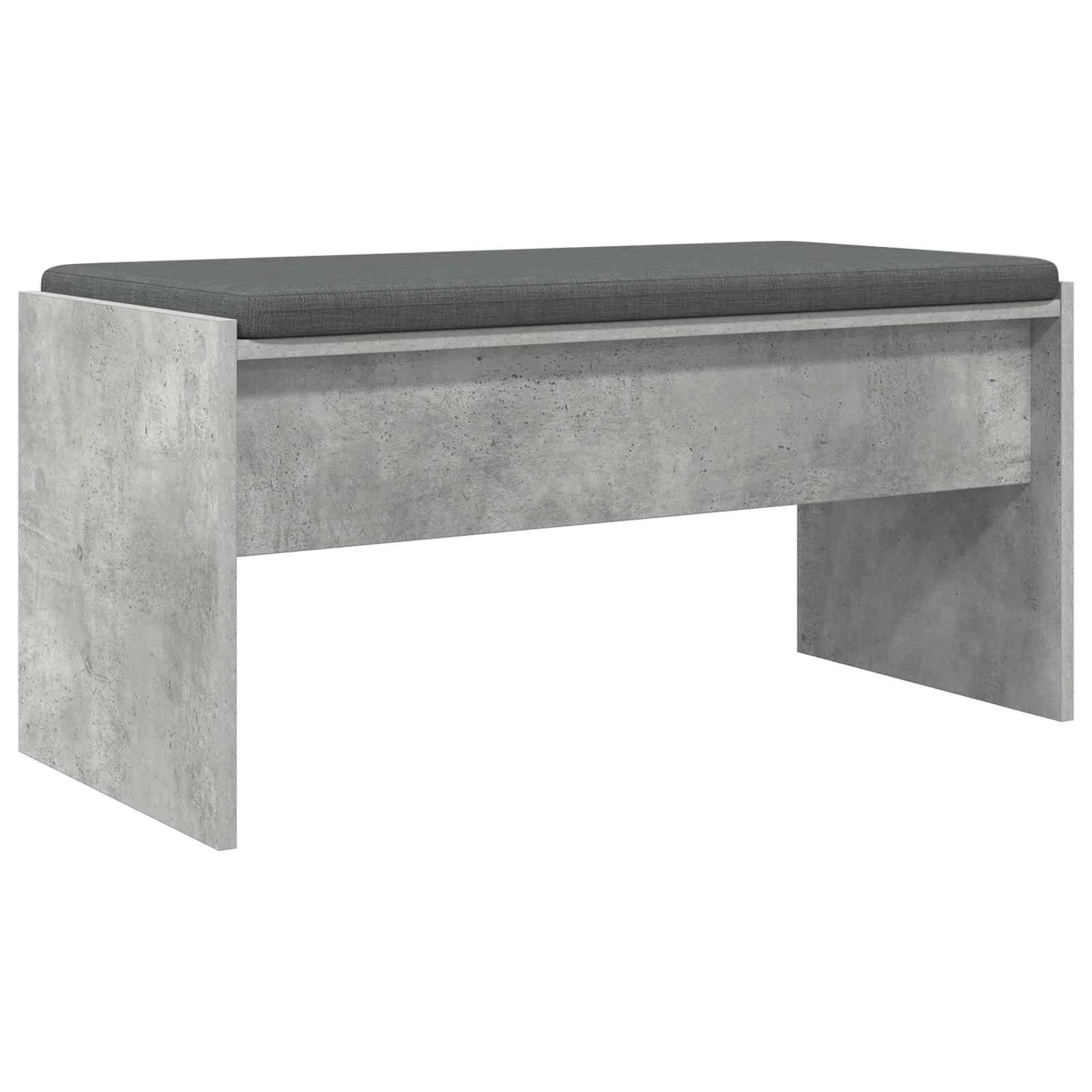 Haldna klop z blazino Betonsko siva 83 x 38 x 40 cm - slika 2