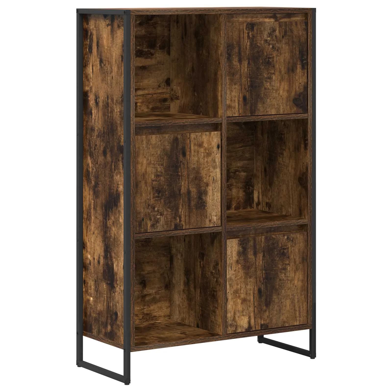 Knjigovni omar 68 x 30 x 108.5 cm Inženirski les Dimni hrast - slika 2