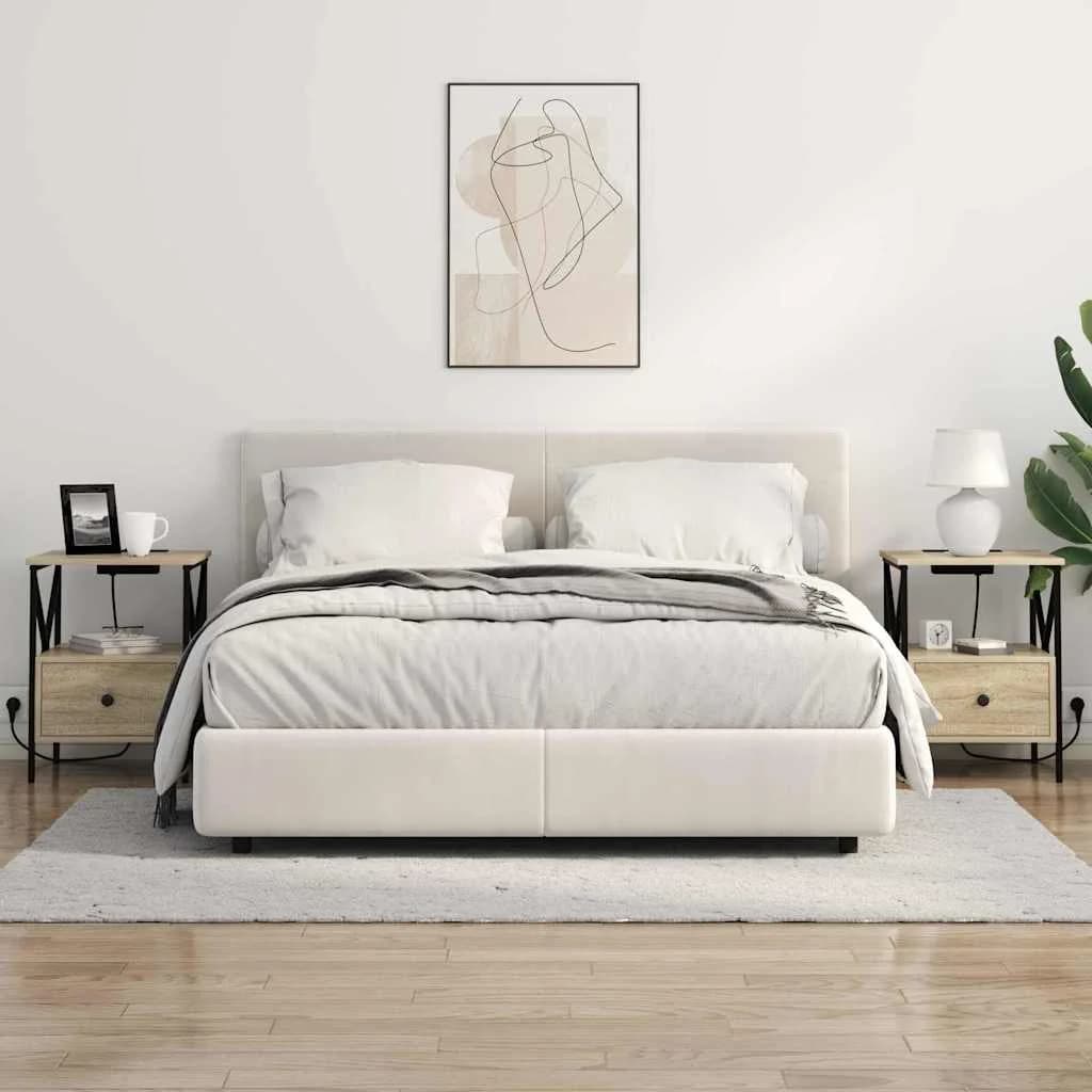 Nočna omarica Sonoma hrast 41,5 x 40,5 x 55 cm Inženirski les - slika 4