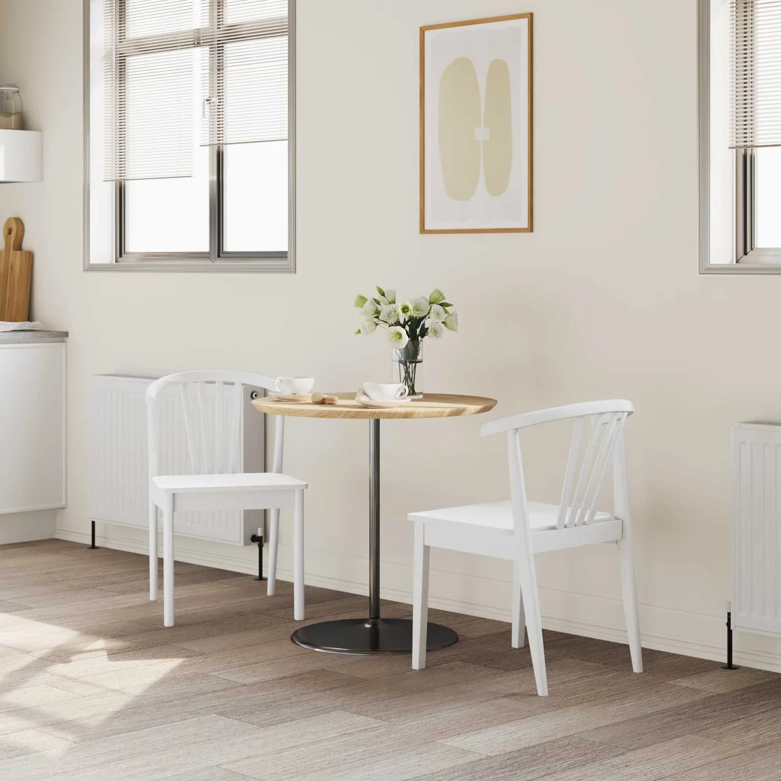 Jedilni stol 2 kos Trda guma Bela 51 x 61 x 80,5 cm - slika 3