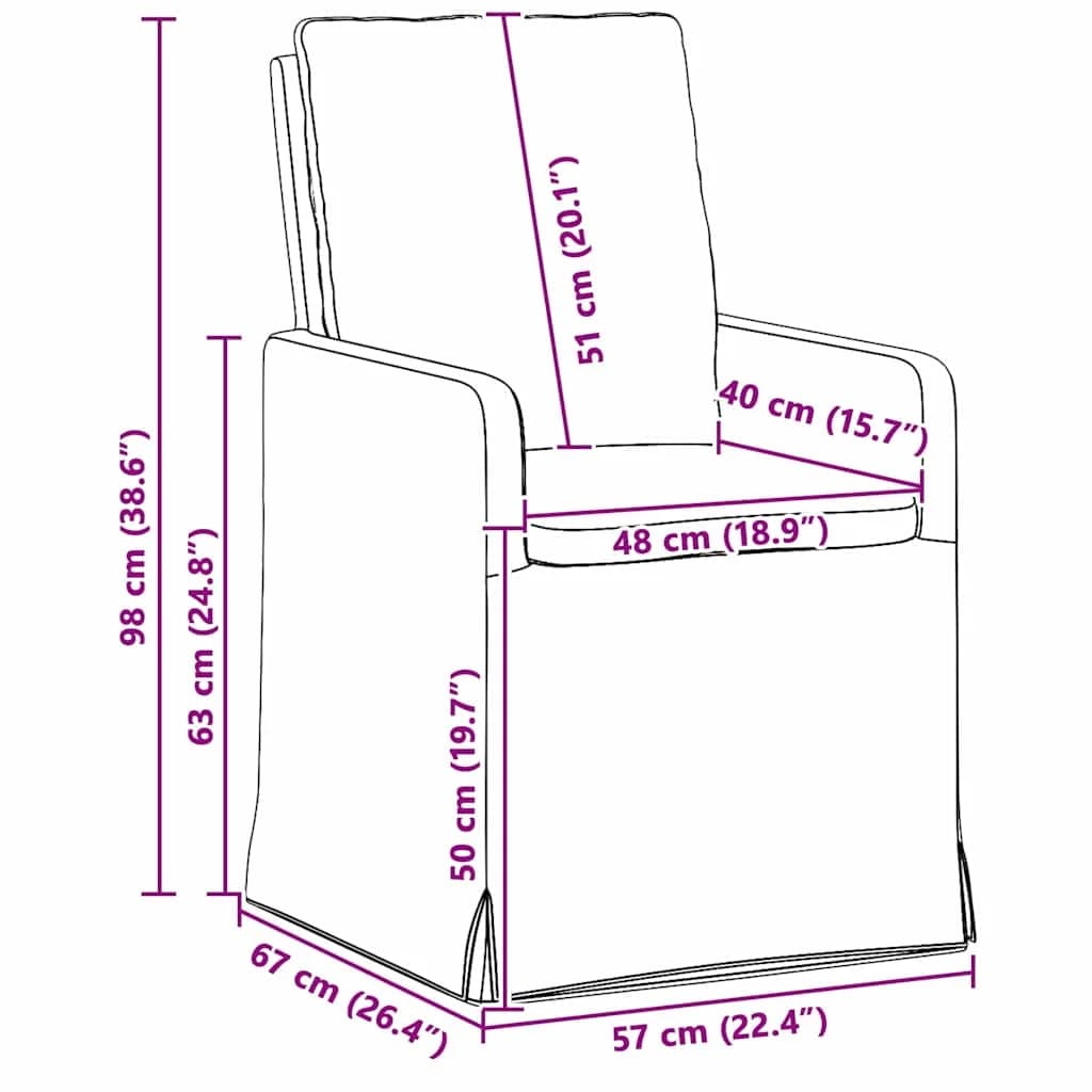 Jedilni stoli 2 kos blago vinsko rdeča 57 x 67 x 98 cm - slika 11