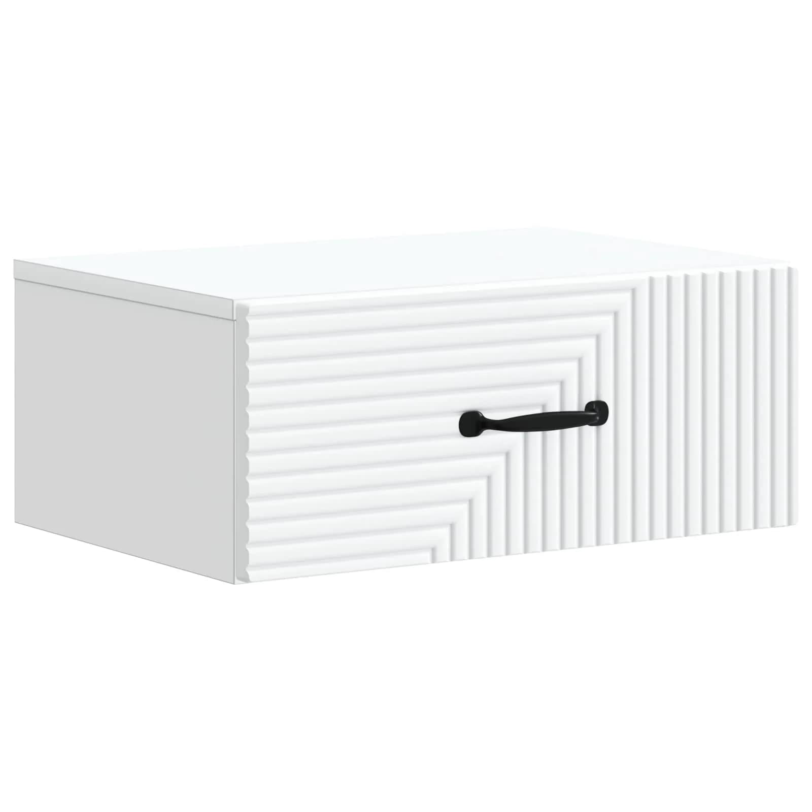 Stenski nočni omarici 2 kos Bela 49 x 34,5 x 20 cm - slika 5