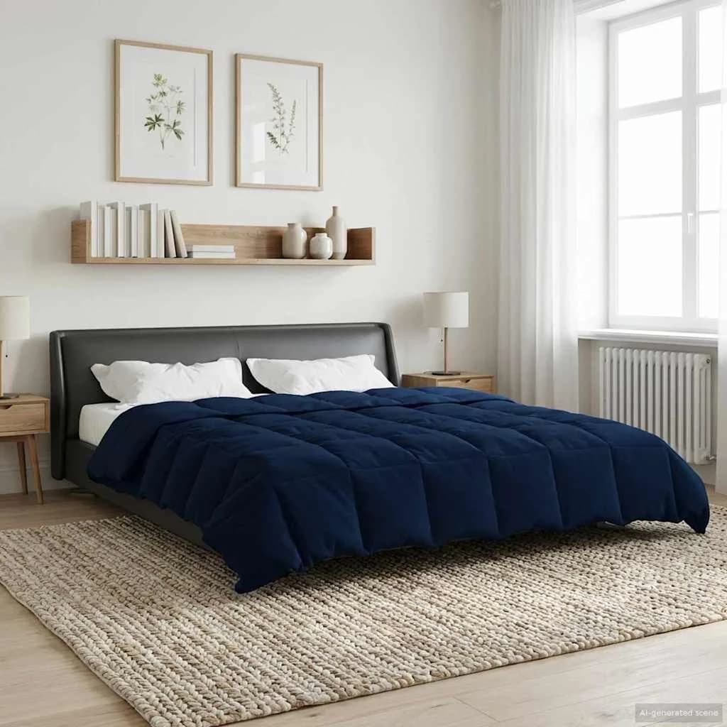 Zimska posteljnina Temno modra 200 x 220 cm Mikrovlakna