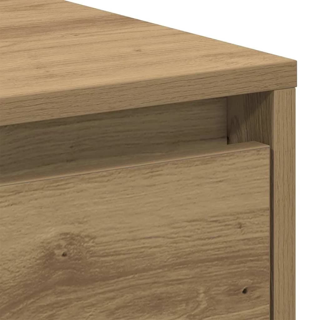 Nočna omarica 2 kos Umetni hrast 45 x 34 x 44 cm Inženirski les - slika 10