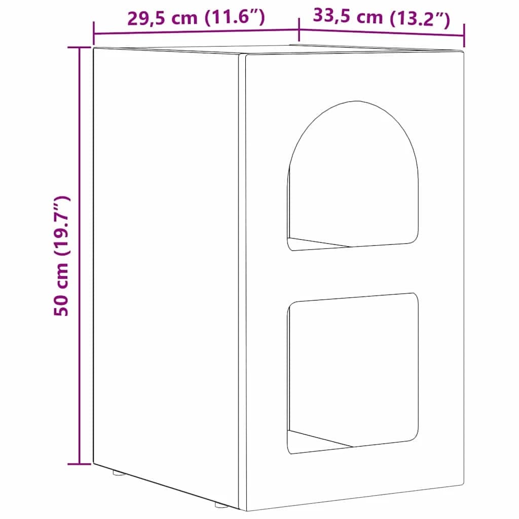 Nočna omarica ELST Siva Sonoma 29,5 x 33,5 x 50 cm - slika 11