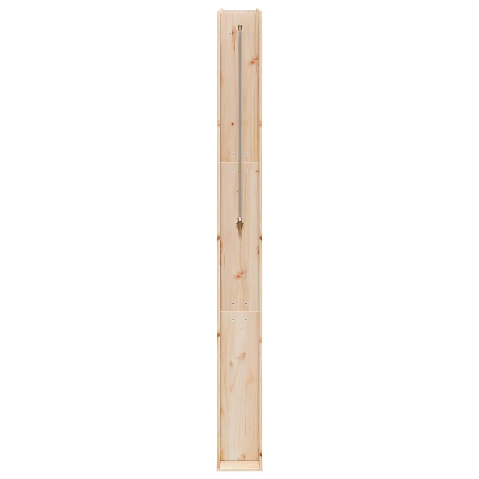 Zunanji tuš 226 cm Trden borov les in nerjaveče jeklo Naravna - slika 5