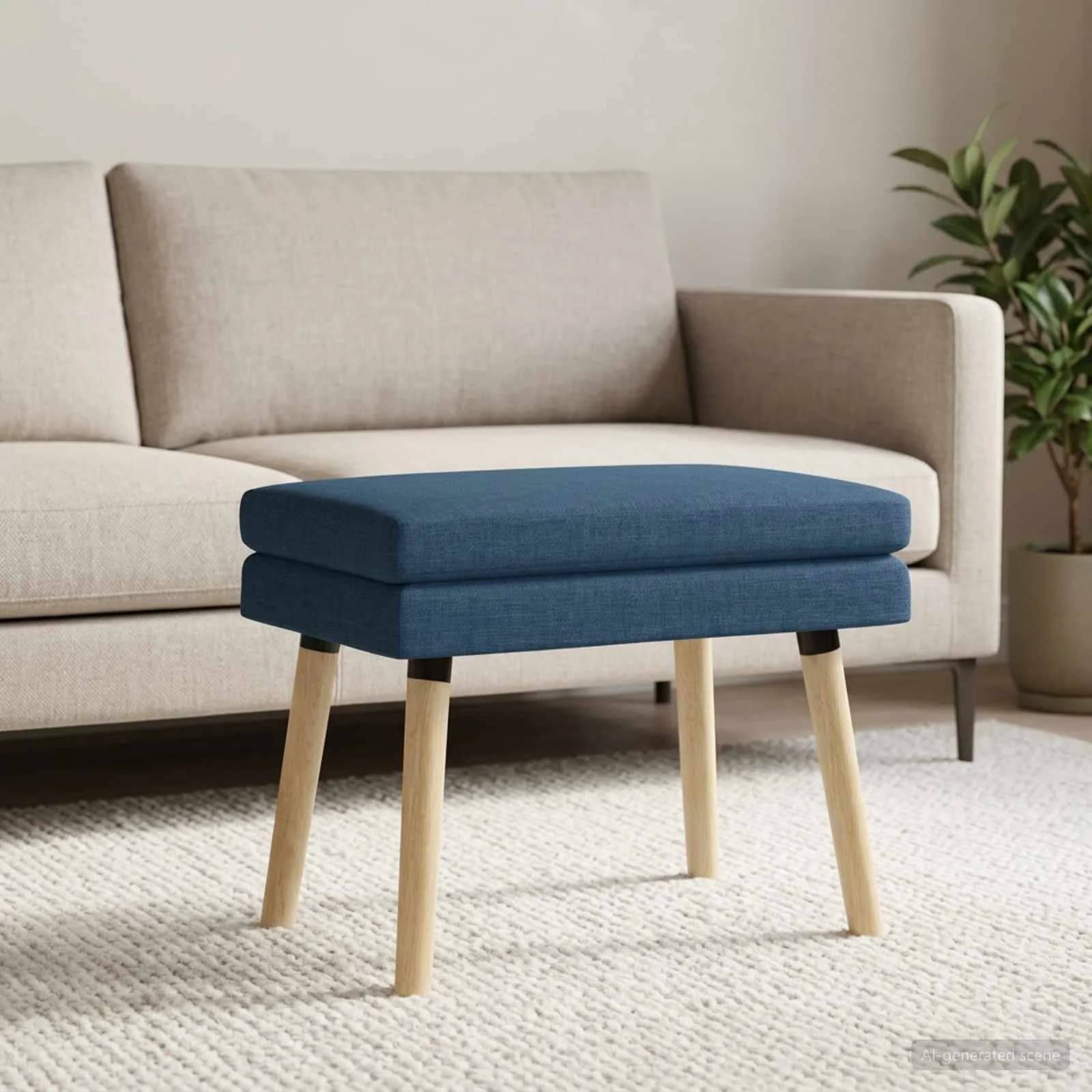 Dvojna klop Modra 60 x 40 x 46 cm Blago - slika 3