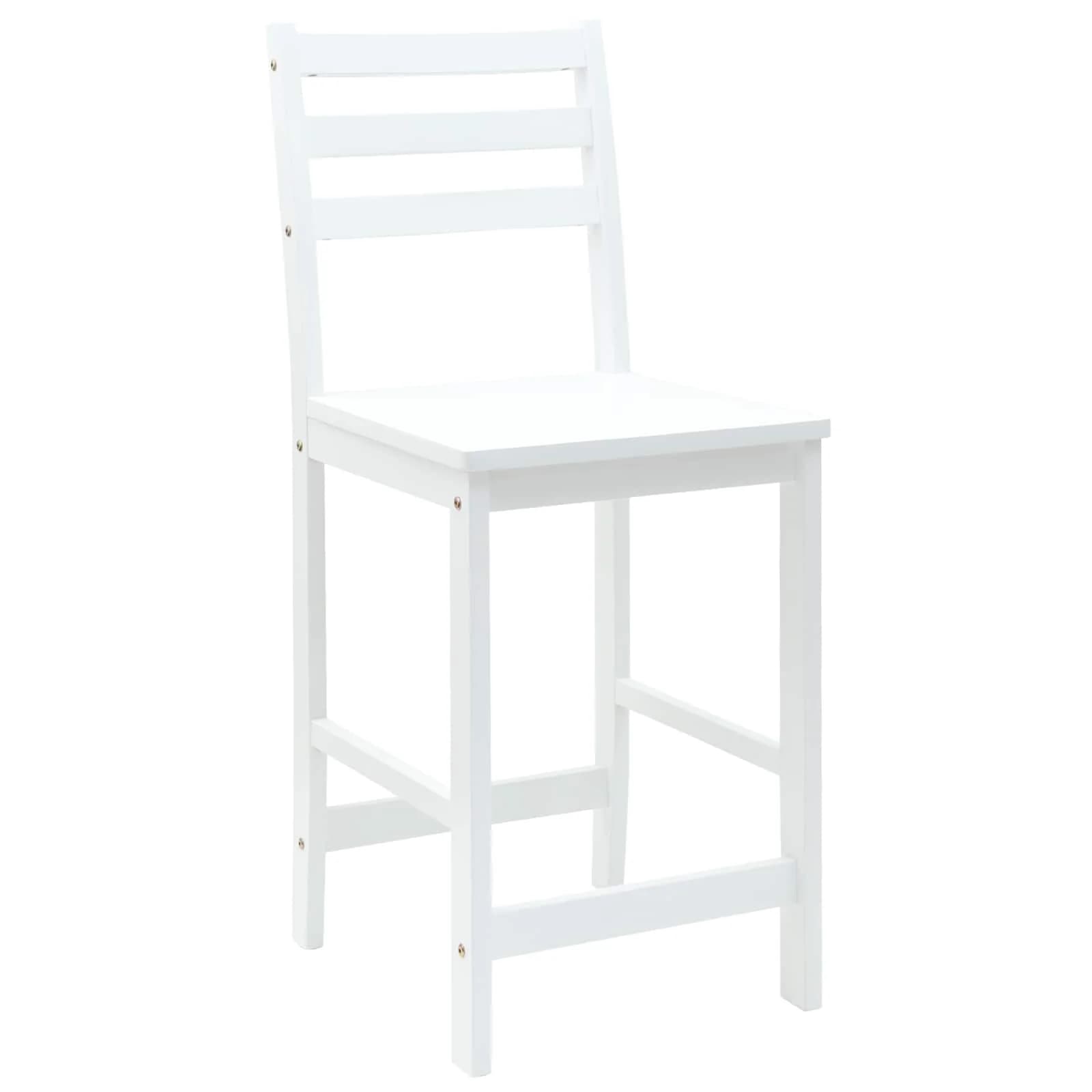 Jedilni stoli 2 kos Masivno gumovo les Bela 40 x 47,5 x 99,5 cm - slika 4