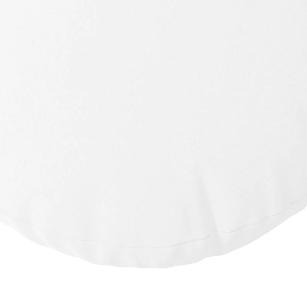 Sedežne blazine 2 kos blago Bela Ø80 x 29 cm - slika 7