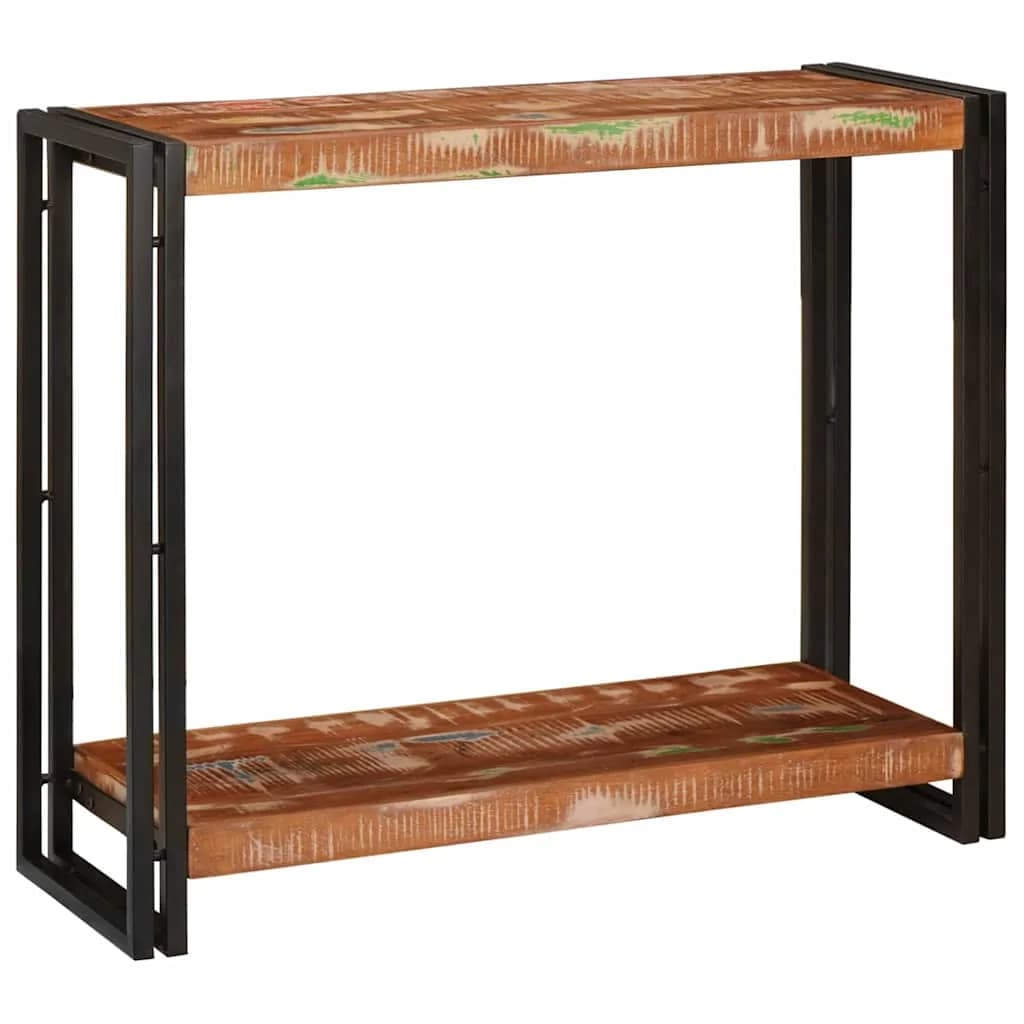 Konzolna miza večbarvno 90 x 33 x 75 cm Trdna obnovljena les