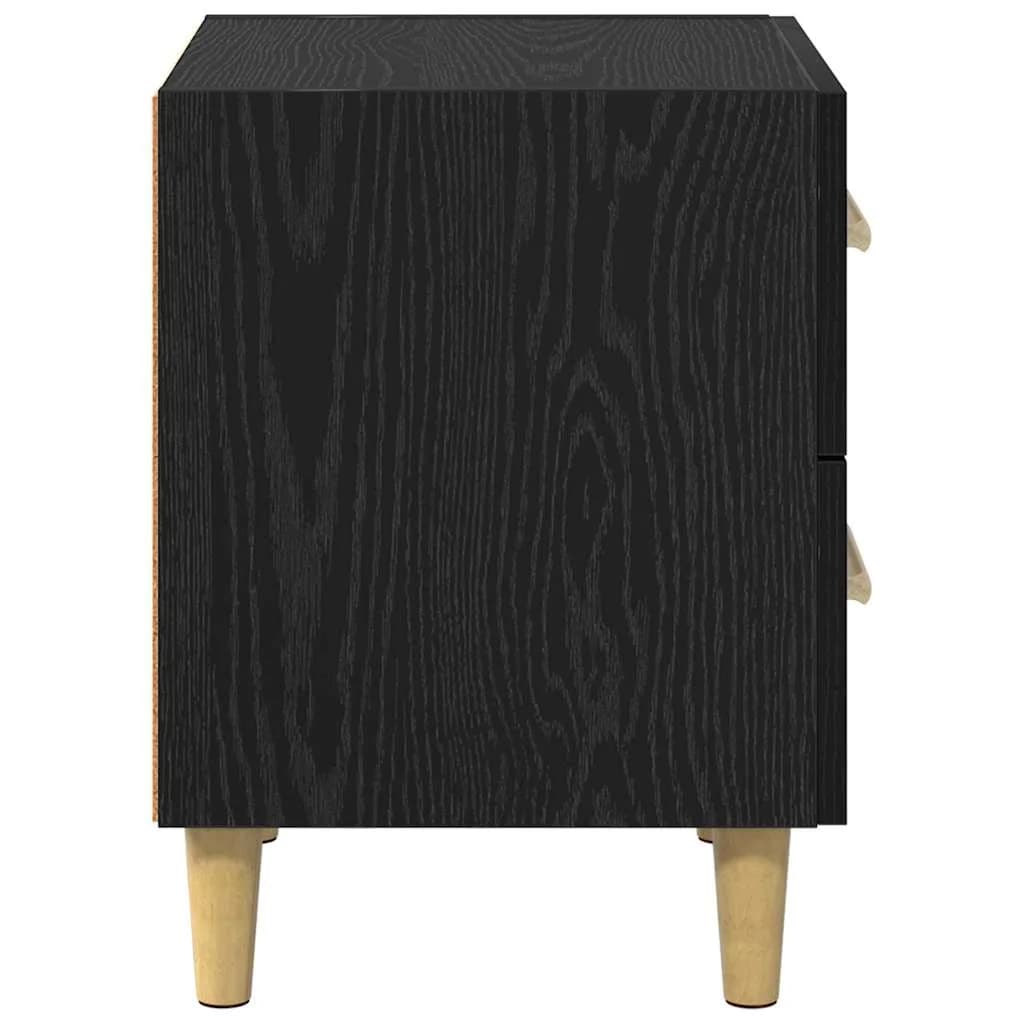 Posteljna omarica 2 kos Črna Orehovina 40 x 35 x 47.5cm - slika 8