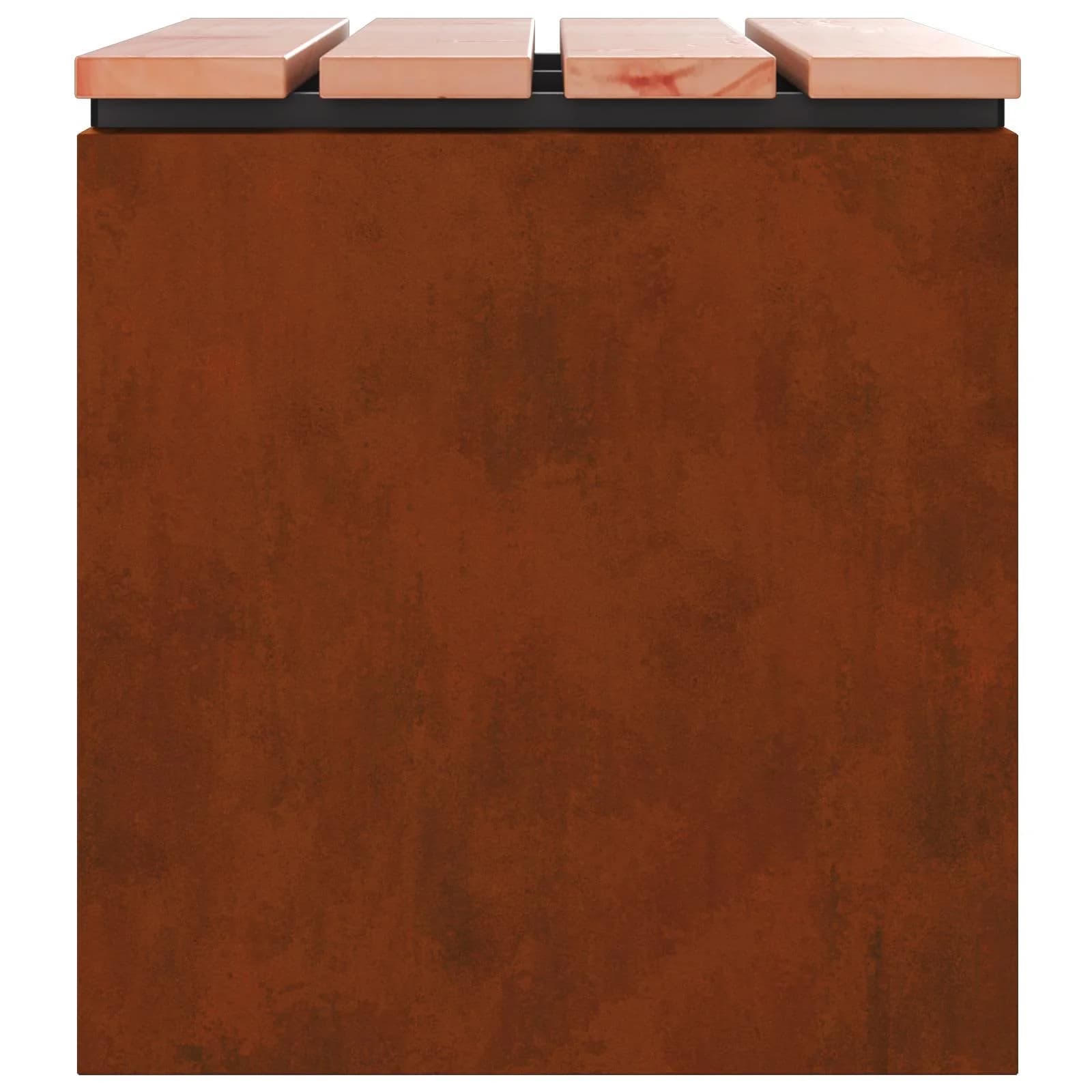 Vrtna klop 1 -Seater 60 x 40 x 43 cm Odporno jeklo Rjav - slika 6