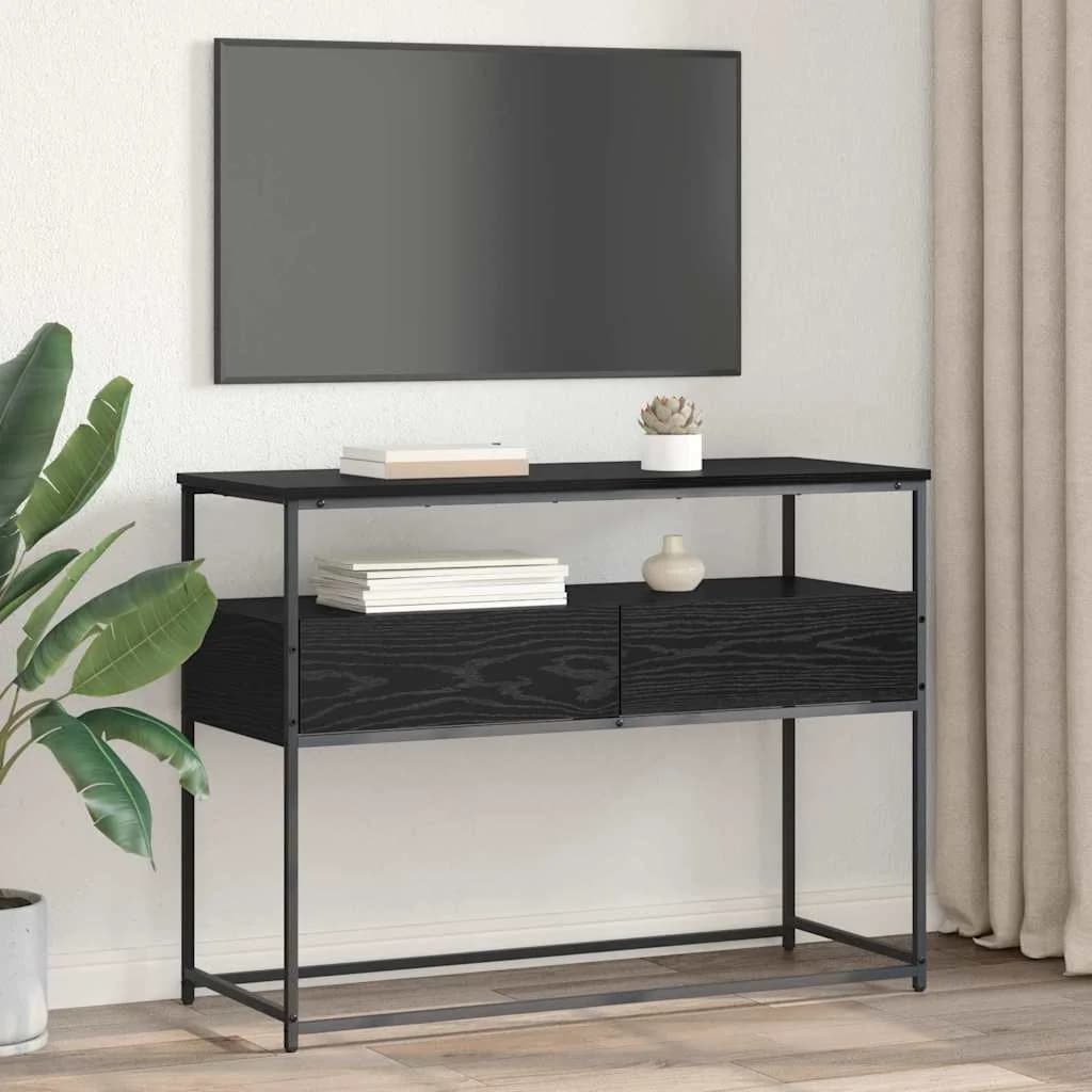 Konzolna miza Črna Orehovina 100 x 40 x 75 cm Inženirski les - slika 4