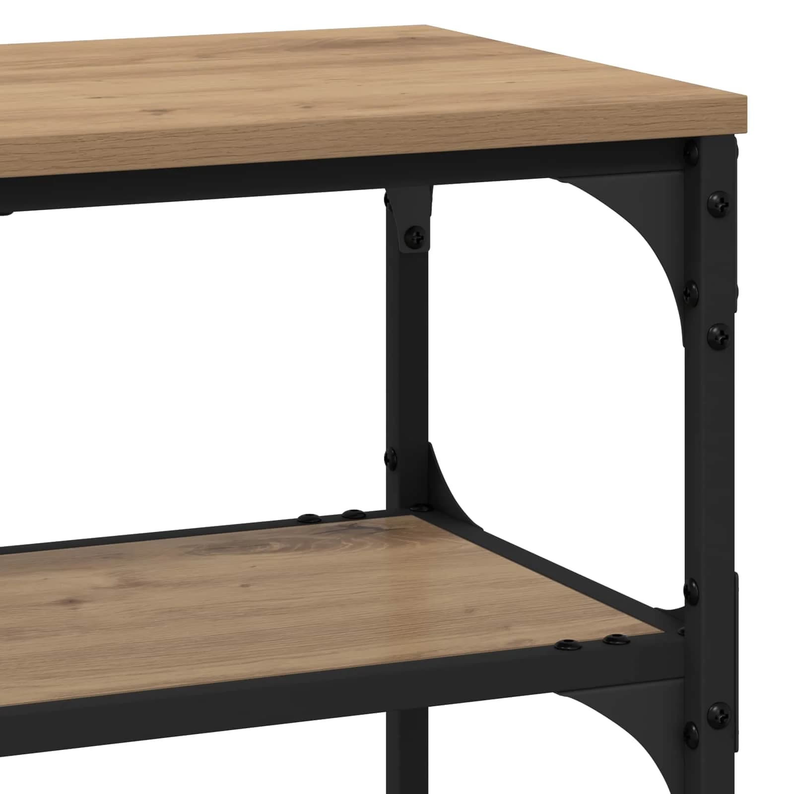 Konzolna miza Umetni hrast 100 x 30 x 75 cm Inženirski les - slika 9