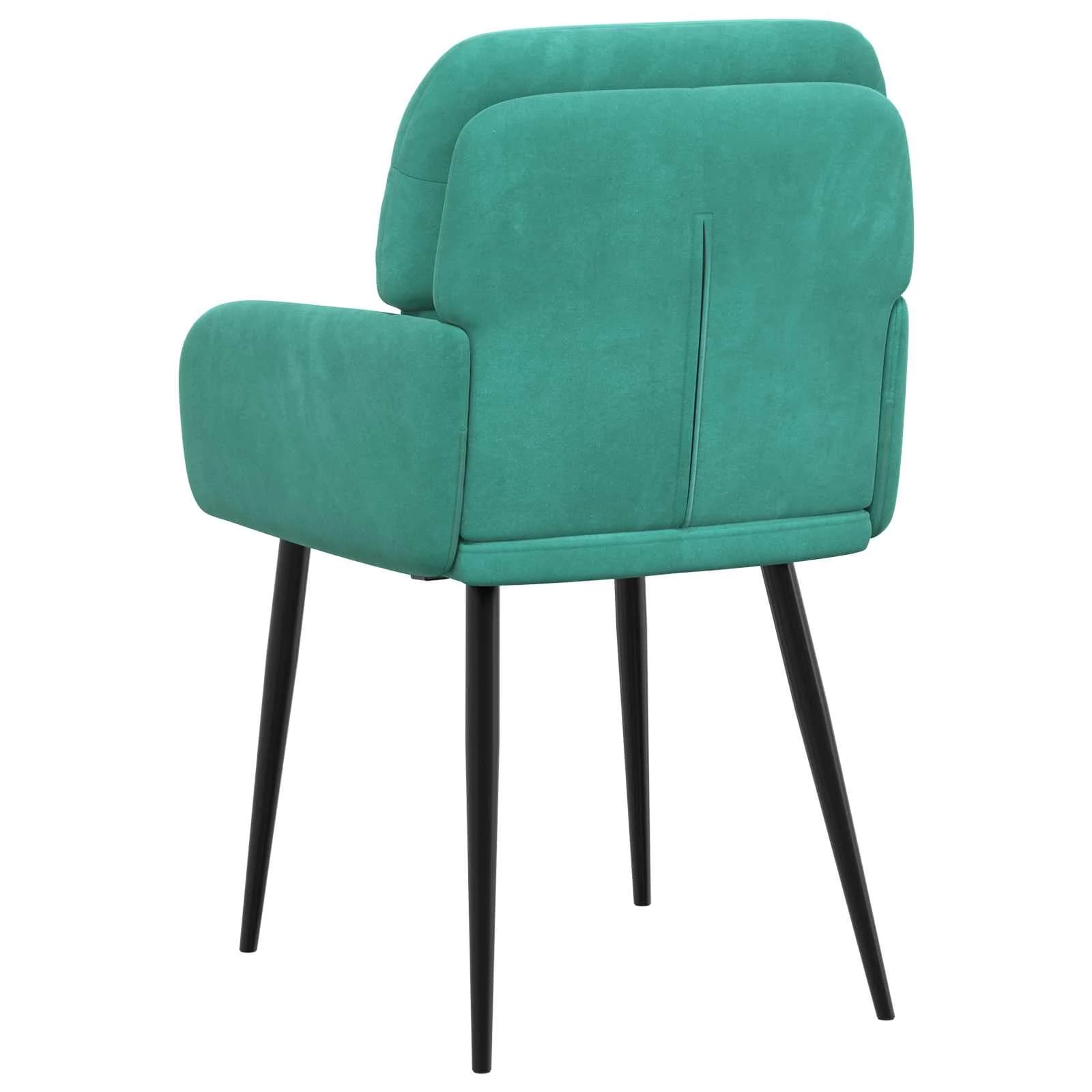 Jedilni stoli 6 kos Žamet Turkizna 59 x 59,5 x 90 cm - slika 5