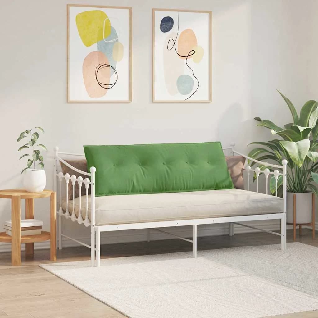 Poglavni vzglavnik Svetlo zelena 140 x 50 cm Žametna tkanina - slika 4