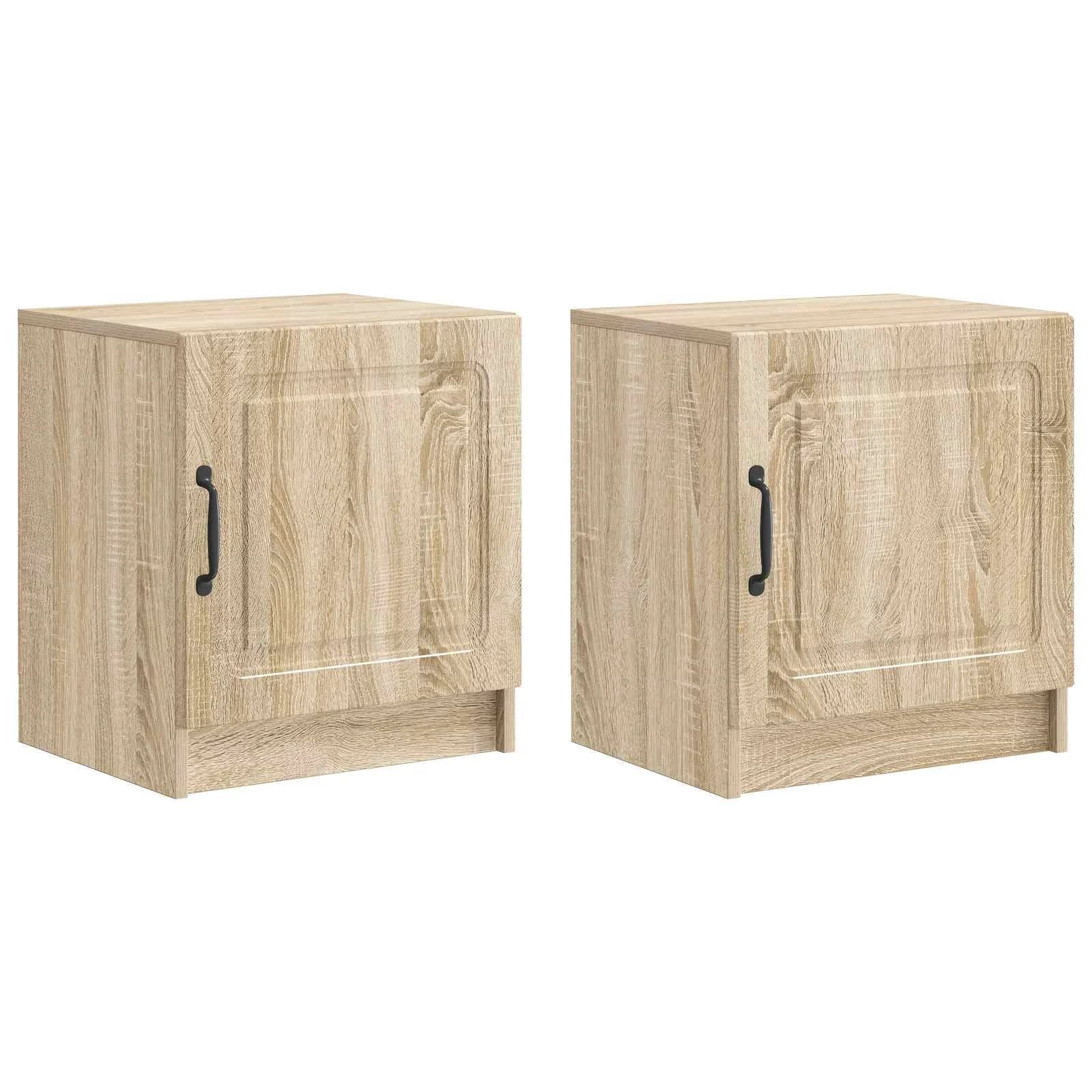 Nočna omarica 2 kos Sonoma hrast 43 x 34,5 x 47 cm - slika 2