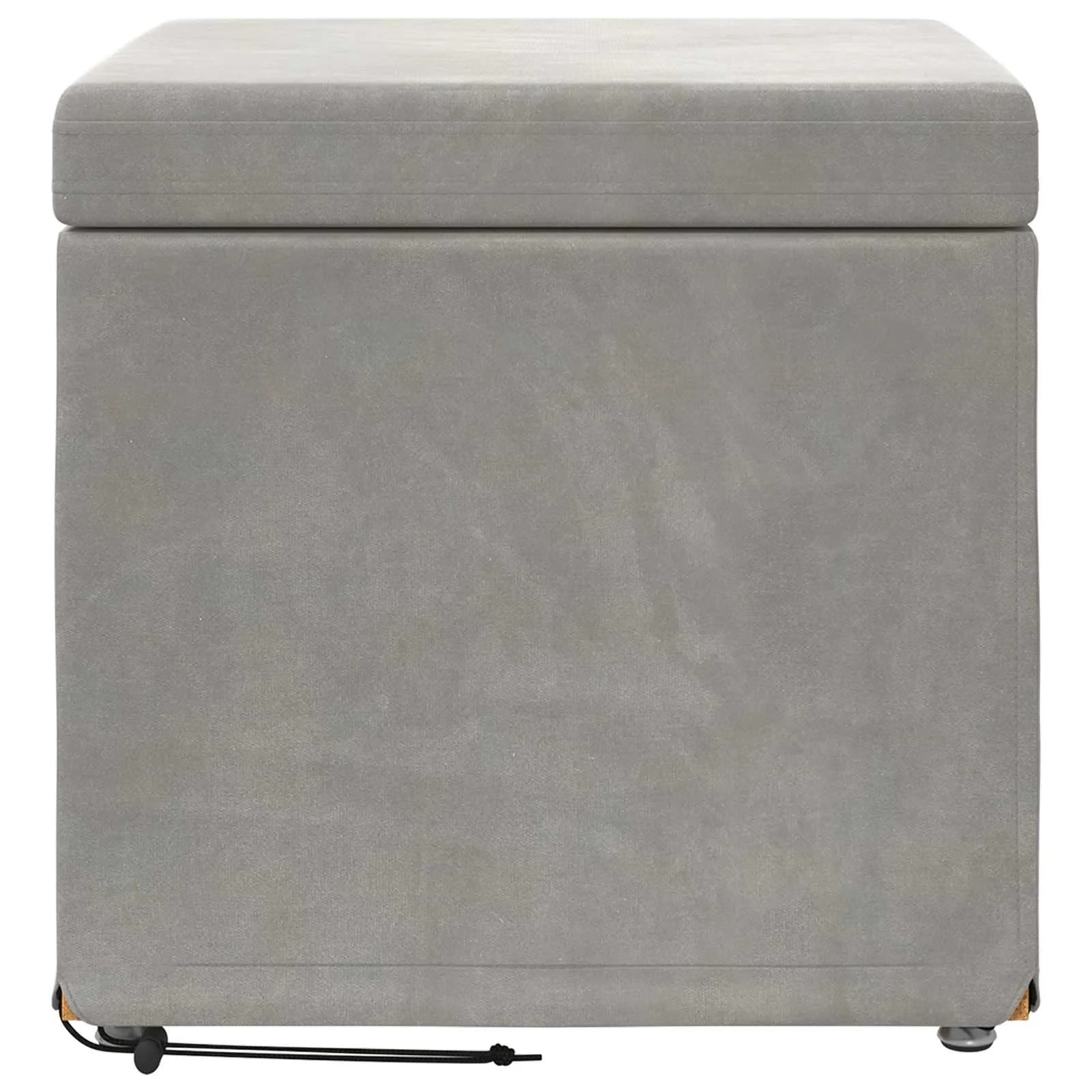 Stolica Svetlo siva 41 x 41 x 40 cm Samet in Umetno Leseno - slika 4