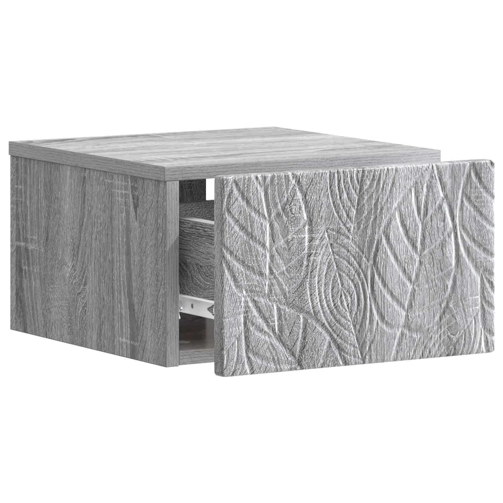 Stenski nočni omarici Siva Sonoma 49 x 34,5 x 20 cm - slika 3