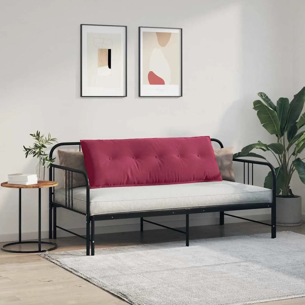 Poglavni vzglavnik Vinorodna rdeča 140 x 50 cm Žametna tkanina - slika 4