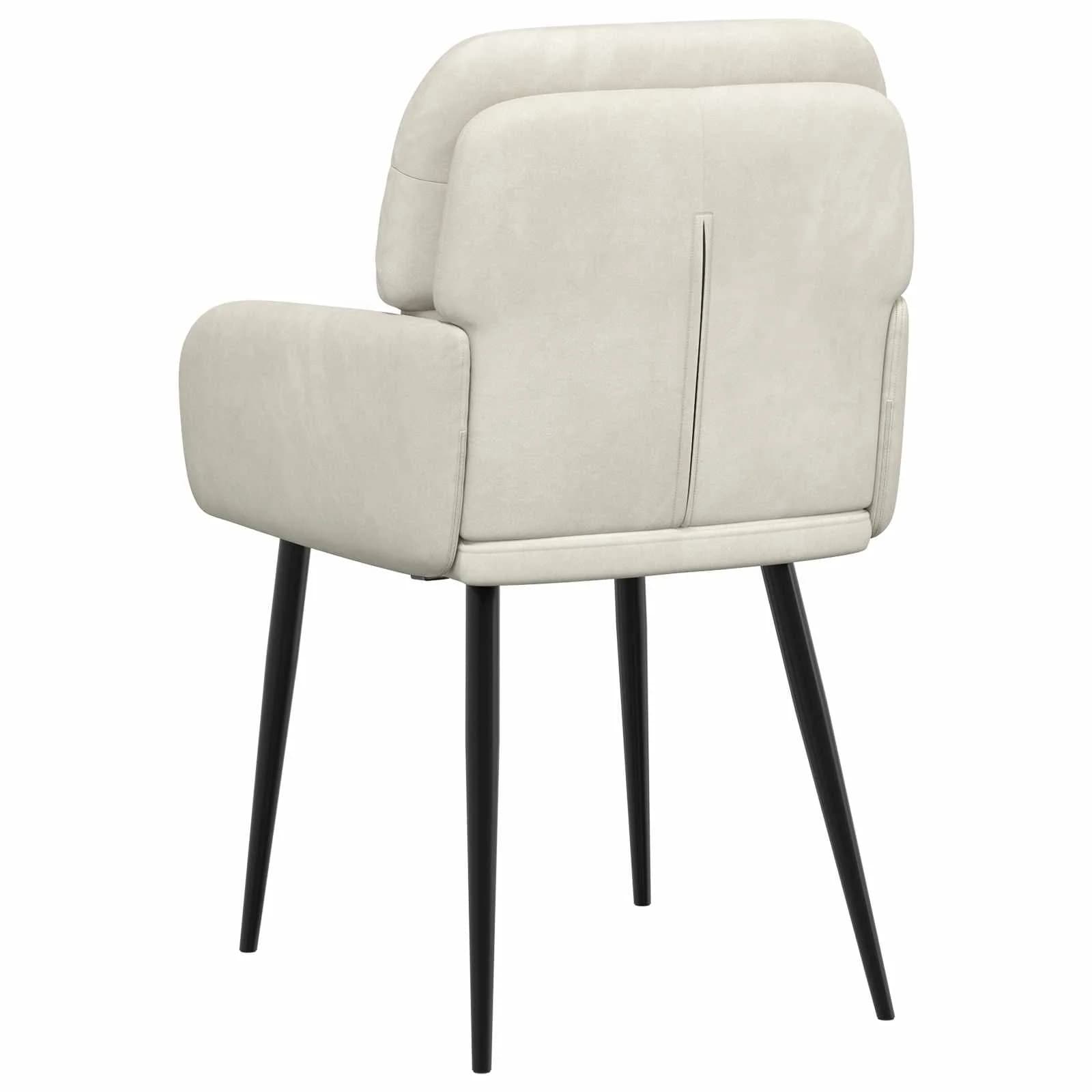Jedilni stoli 2 kos Žamet Krem 59 x 59,5 x 90 cm - slika 5