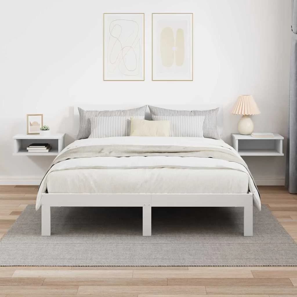 Nočna omarica 2 kos Bela 40 x 31 x 15 cm Inženirski les - slika 4