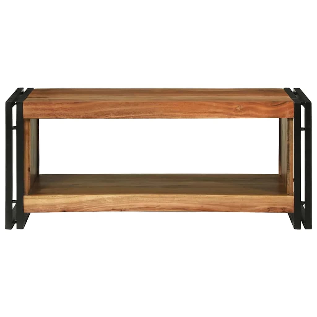 Klubska miza Rjava 90 x 50 x 38 cm Masiven les akacije - slika 3