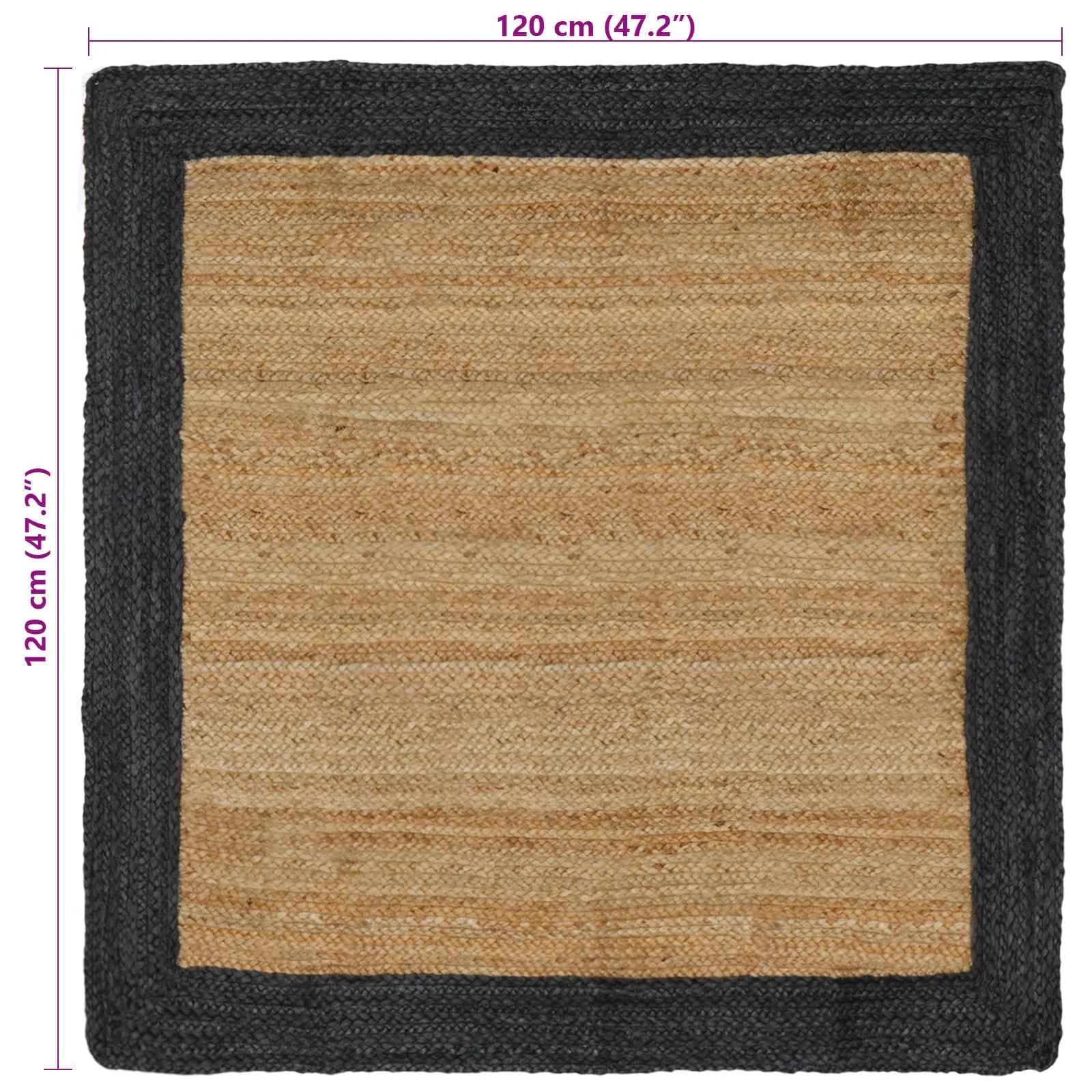 Preproge za površine Temno siva 120 x 120 cm Juta - slika 8