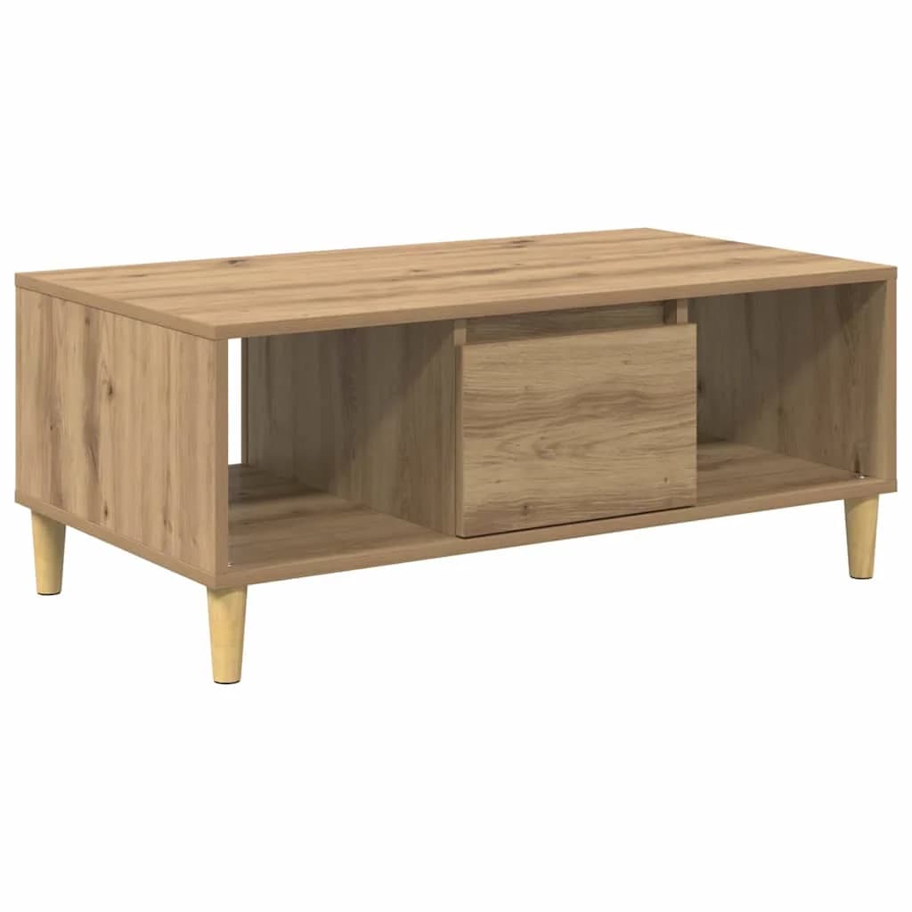 Klubska miza Umetni hrast 90 x 50 x 26.5 cm Inženirski les - slika 2