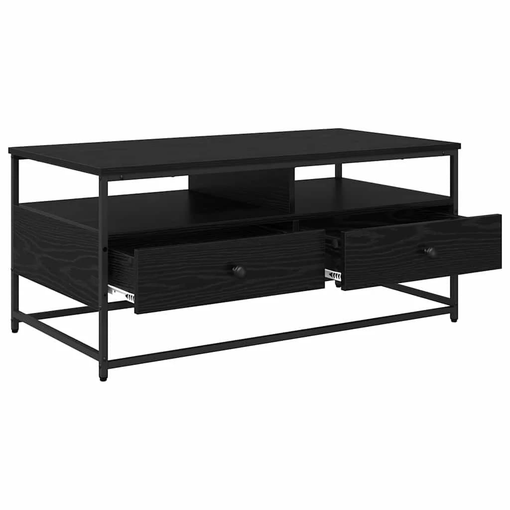 Klubska miza Črna Orehovina 100 x 51 x 45 cm Inženirski les - slika 5