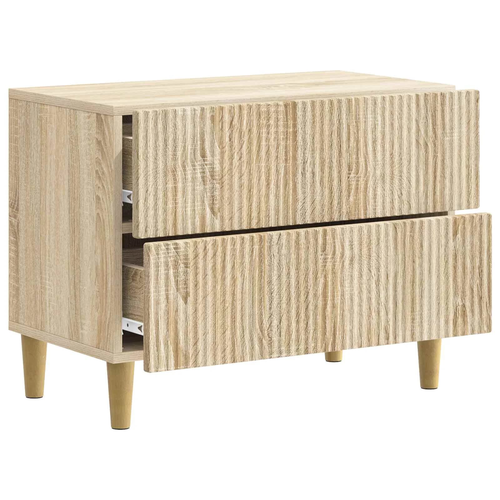Nočna omarica Sonoma hrast 62 x 34,5 x 48 cm Inženirski les - slika 4