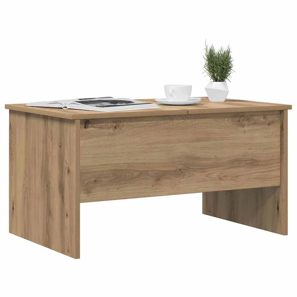 Klubska miza Umetni hrast 102 x 50,5 x 46,5 cm Inženirski les - slika 3