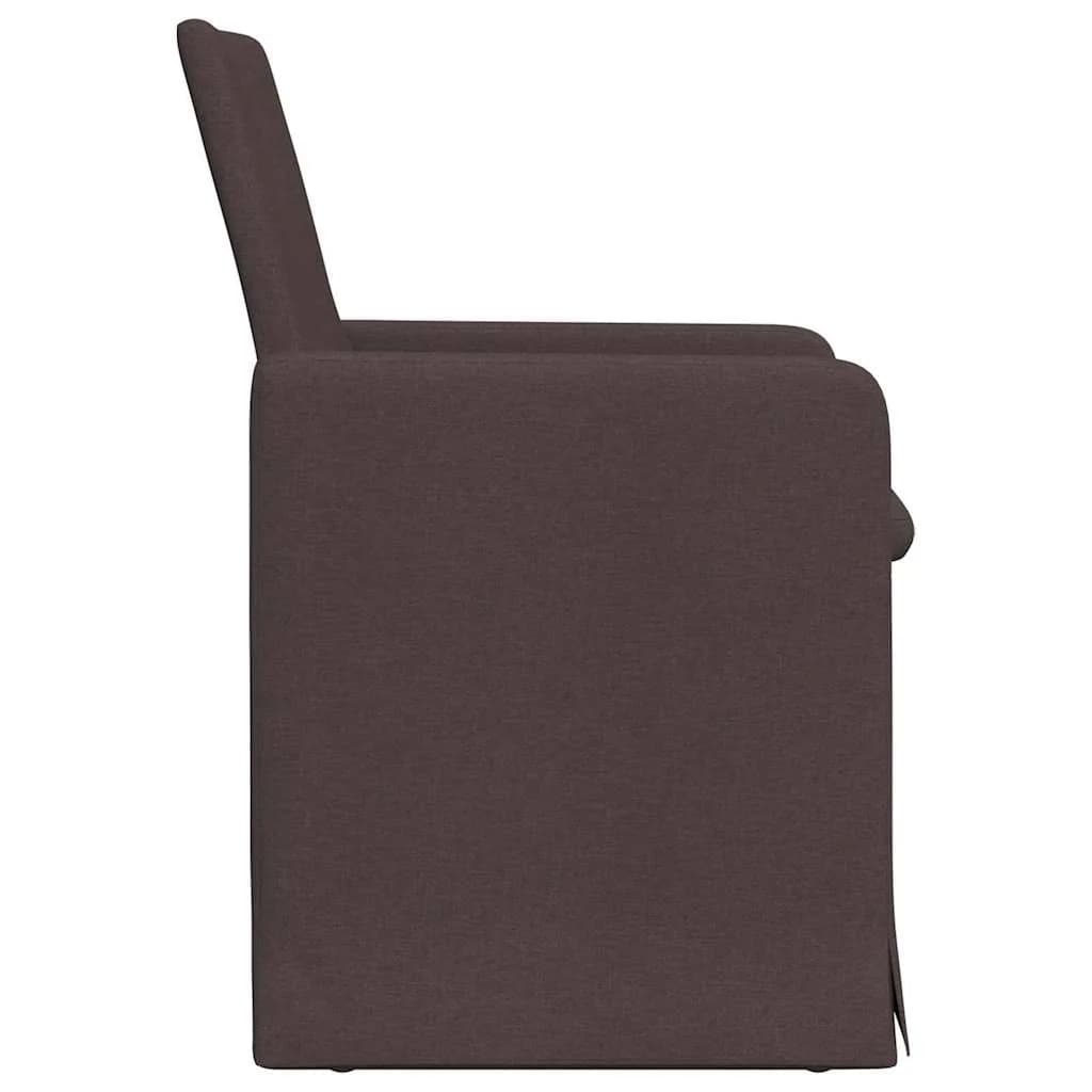 Jedilni stoli 2 kos blago Temno rjava 57 x 67 x 95 cm - slika 5