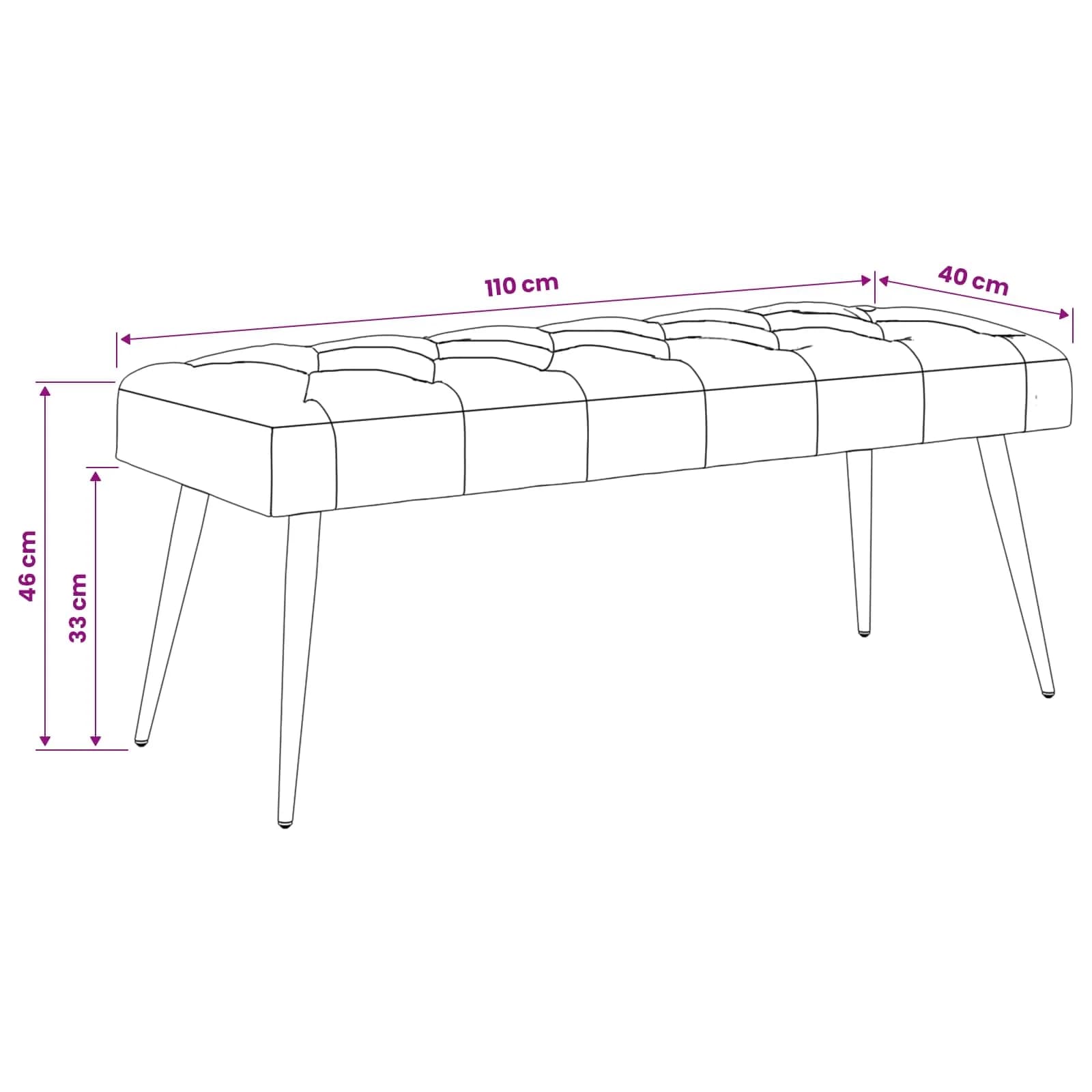 Klop s gumbnim oblazinjenjem Morsko zelena 110 x 40 x 46 cm - slika 9