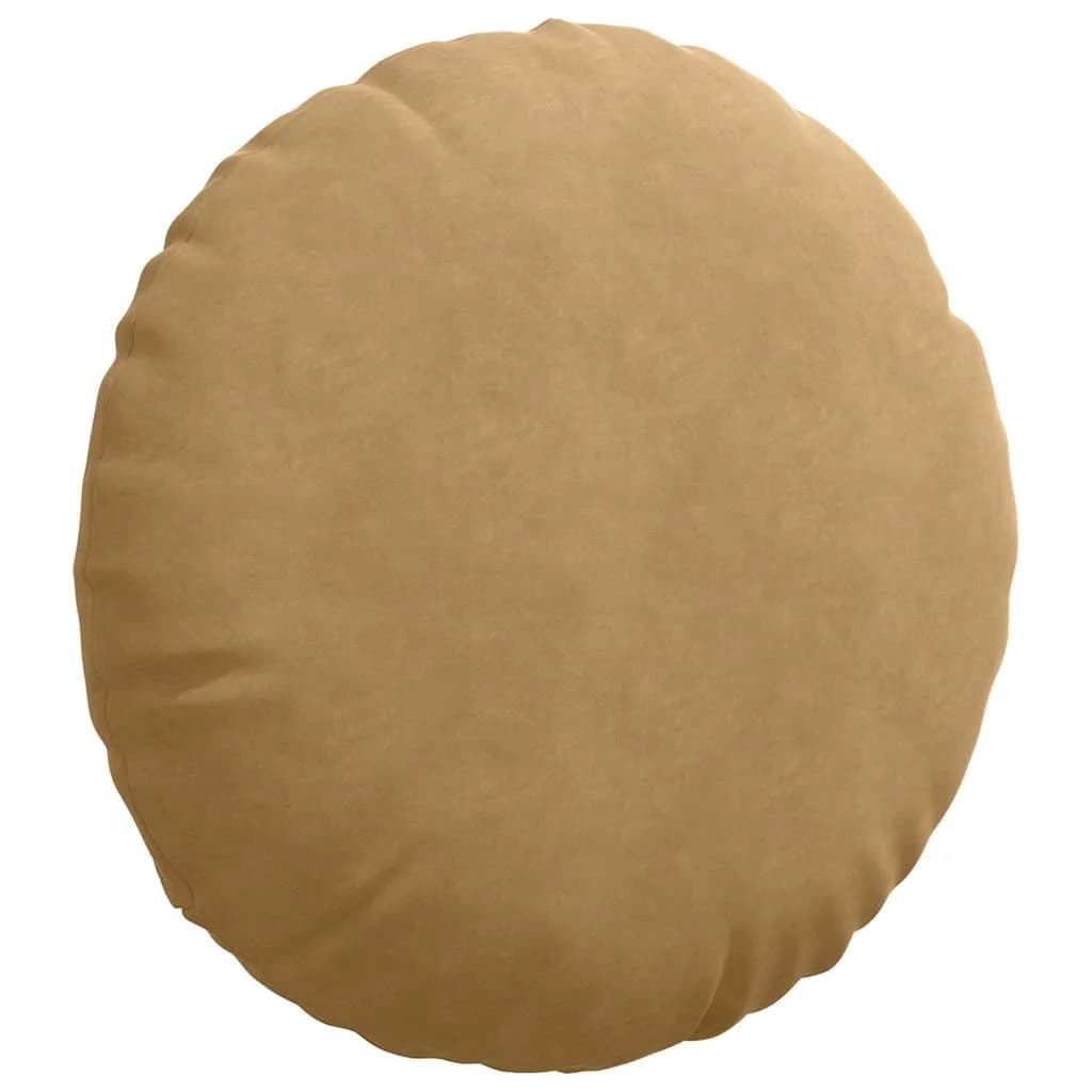 Sedežne blazine 2 kos Žamet Rjava Ø 80 x 29 cm - slika 5
