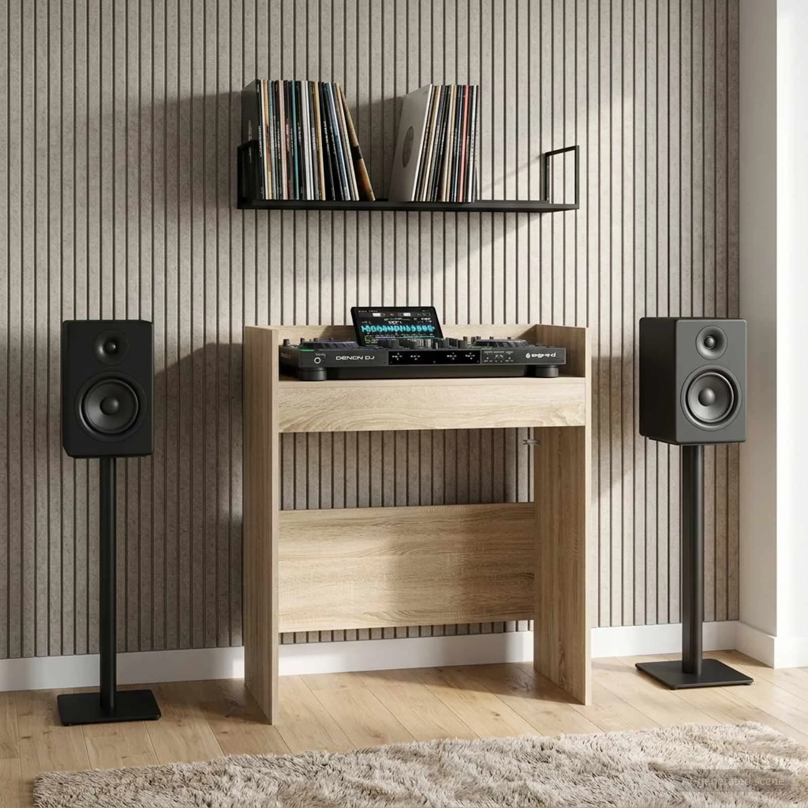 DJ miza Sonoma hrast 102 x 45 x 102 cm Inženirski les