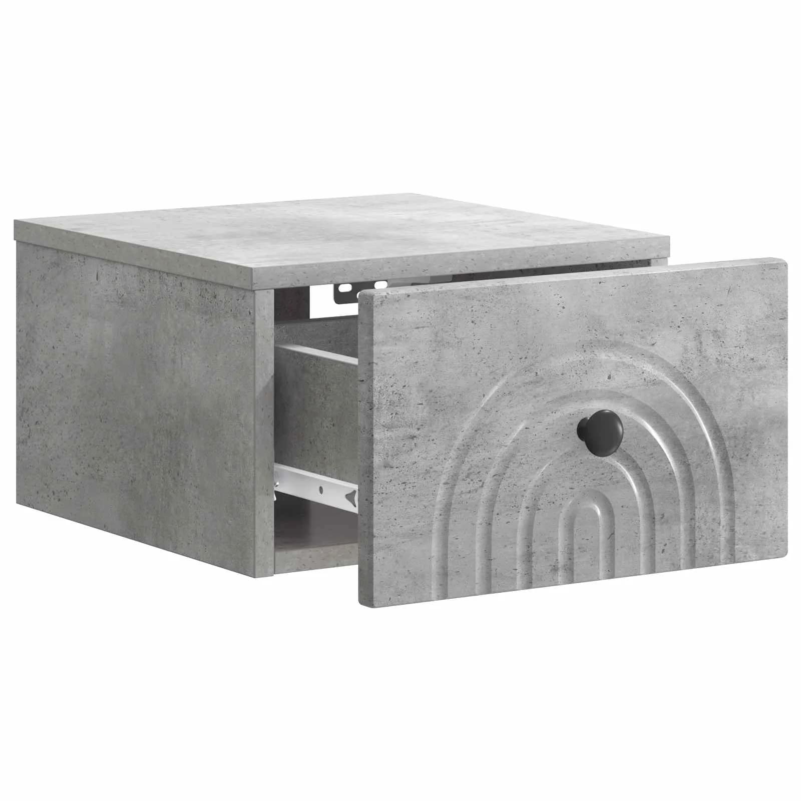 Stenski nočni omarici Betonsko siva 33 x 34,5 x 20 cm - slika 4
