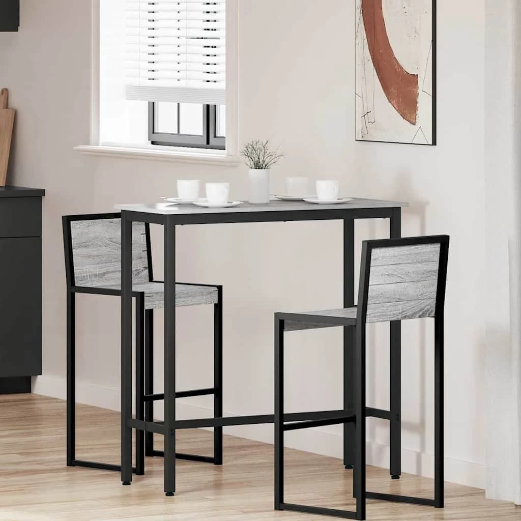 miza Siva Sonoma 100 x 40 x 100,5 cm Inženirski les in jeklo