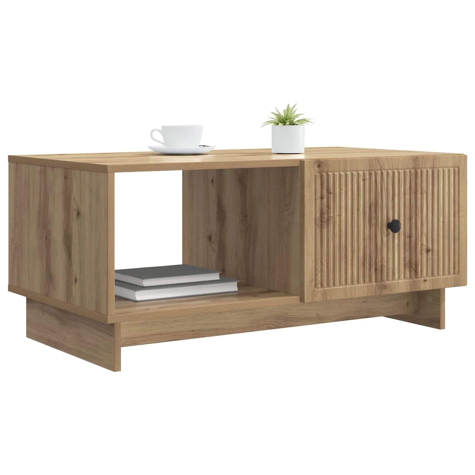 Klubska miza Artisan hrast 90 x 50 x 40 cm Inženirski les - slika 3